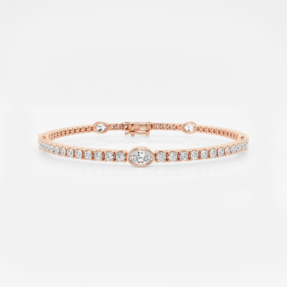 N As Empowering Ctw Oval Lab Grown Diamond Tennis Bracelet