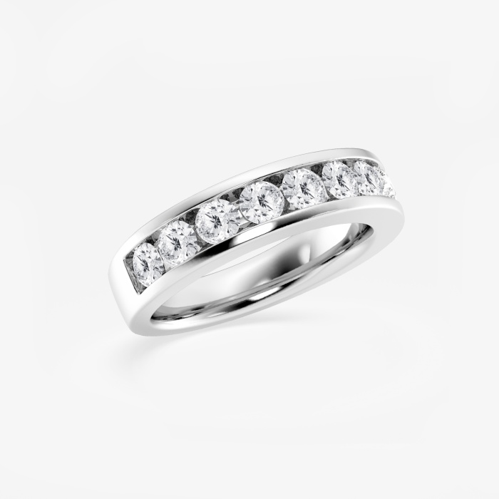 Ctw Round Lab Grown Diamond Channel Set Wedding Band