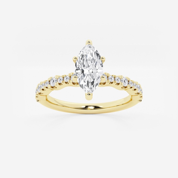 Ctw Marquise Lab Grown Diamond Station Engagement Ring Grownbrilliance