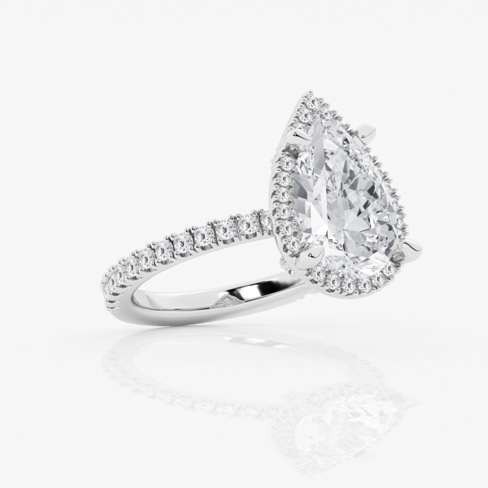 Badgley Mischka Near Colorless 4 3 5 Ctw Pear Lab Grown Diamond Halo