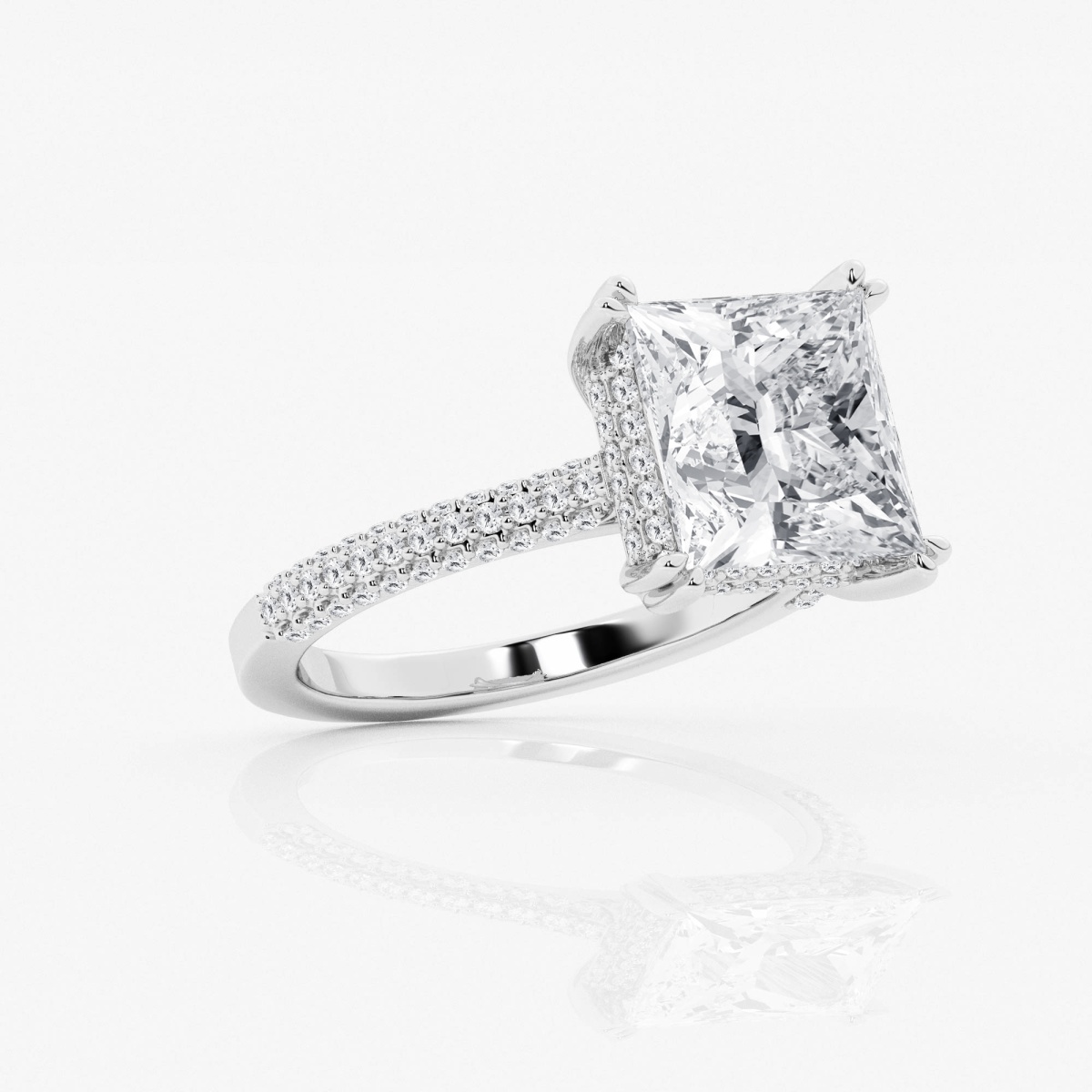 Badgley Mischka Near Colorless Ctw Princess Lab Grown Diamond