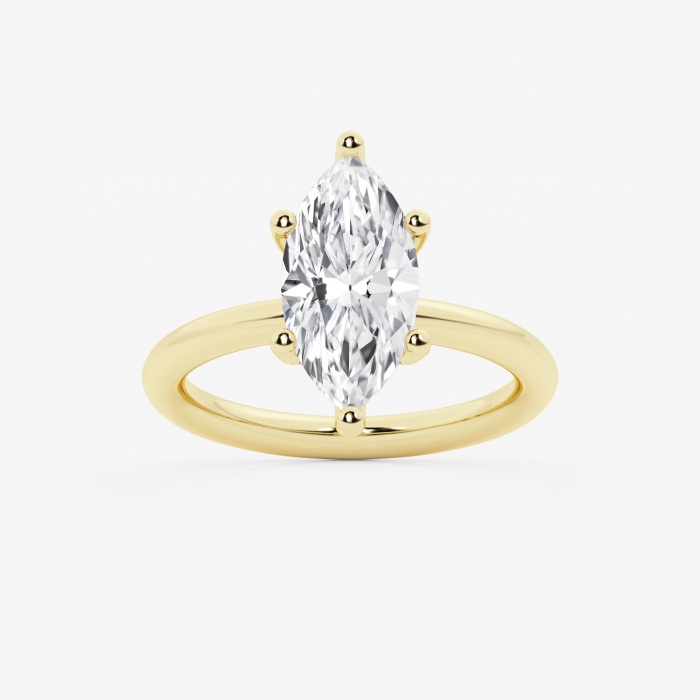 Ctw Marquise Lab Grown Diamond Hidden Halo Engagement Ring