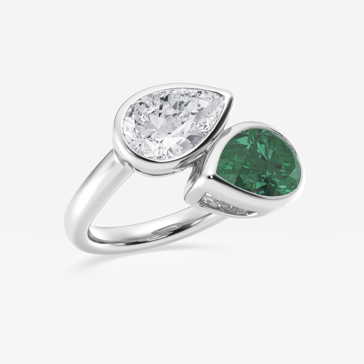 X Mm Pear Cut Created Emerald And Ctw Pear Lab Grown Diamond