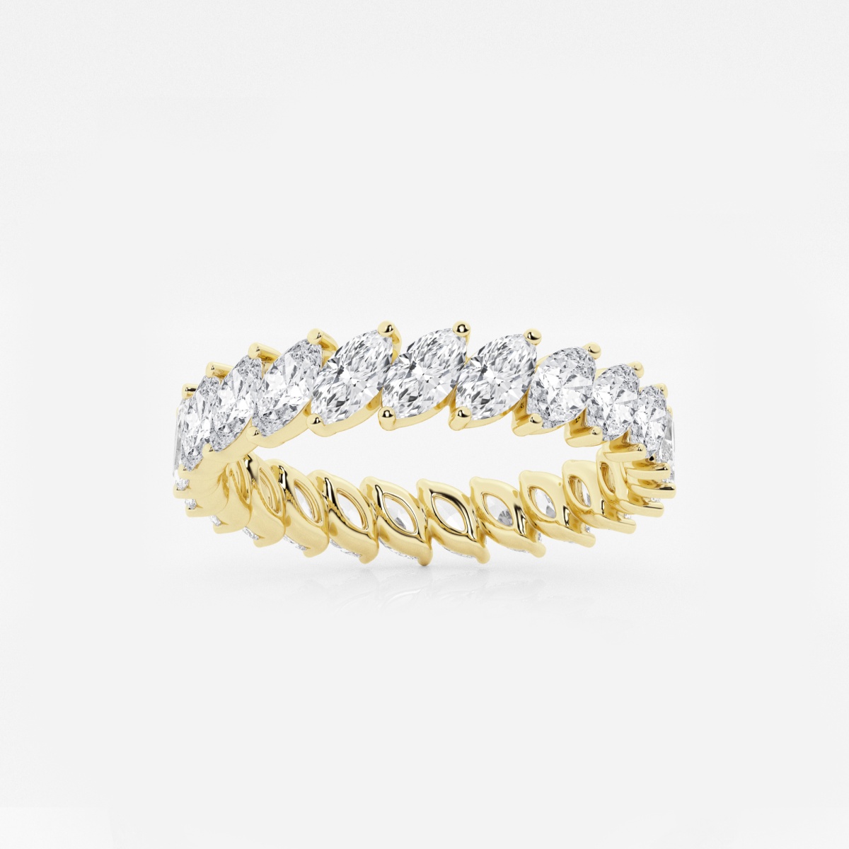 2 Ctw Marquise Lab Grown Diamond Eternity Band 4 2mm Width