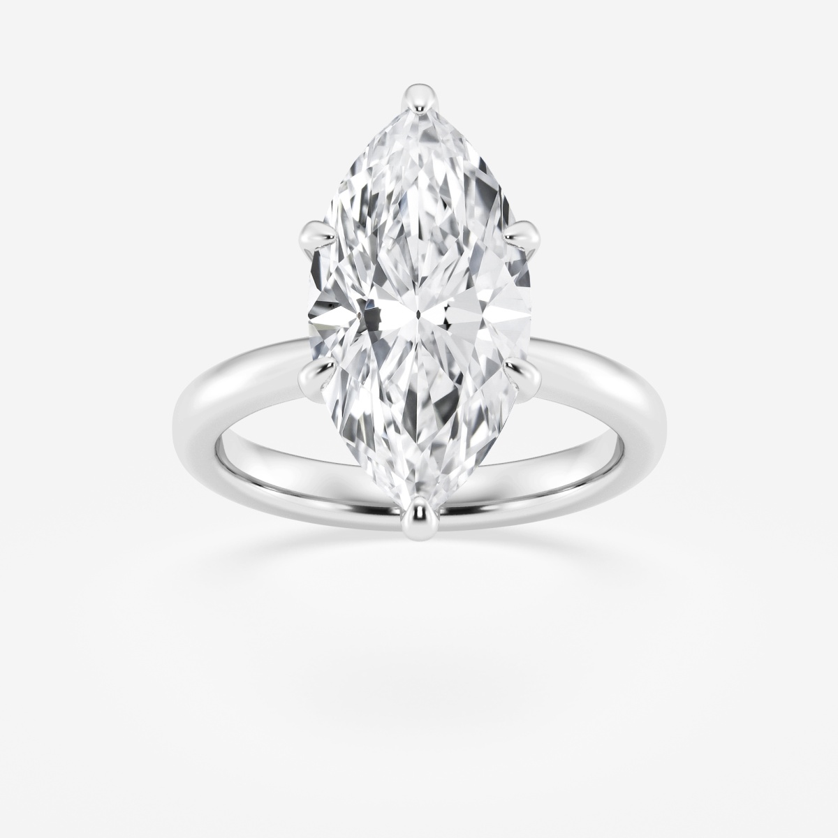 Ctw Marquise Lab Grown Diamond Petite Solitaire Engagement Ring