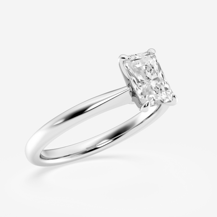 Ctw Radiant Lab Grown Diamond Petite Solitaire Engagement Ring