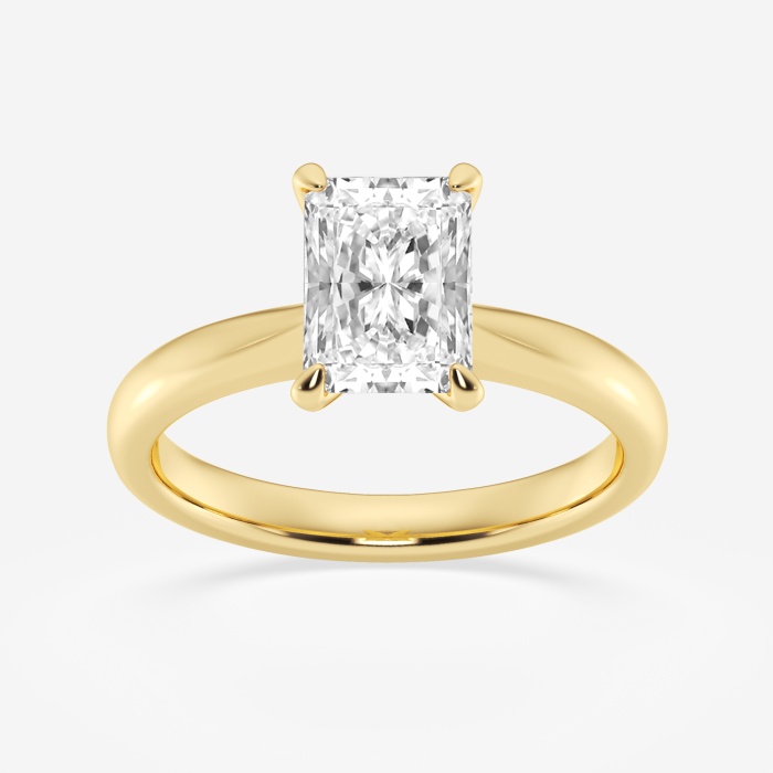 Ctw Radiant Lab Grown Diamond Petite Solitaire Engagement Ring