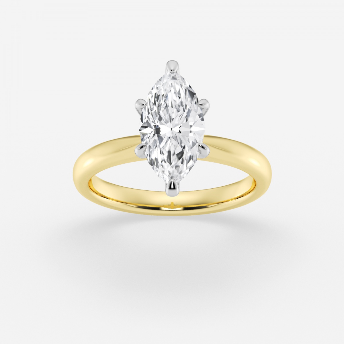 2 Ctw Marquise Lab Grown Diamond Petite Solitaire Engagement Ring