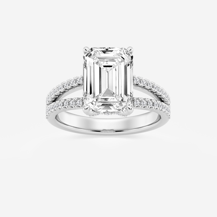 Badgley Mischka Near Colorless Ctw Emerald Lab Grown Diamond