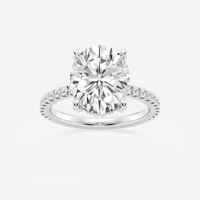 Badgley Mischka Near Colorless Ctw Oval Lab Grown Diamond Hidden