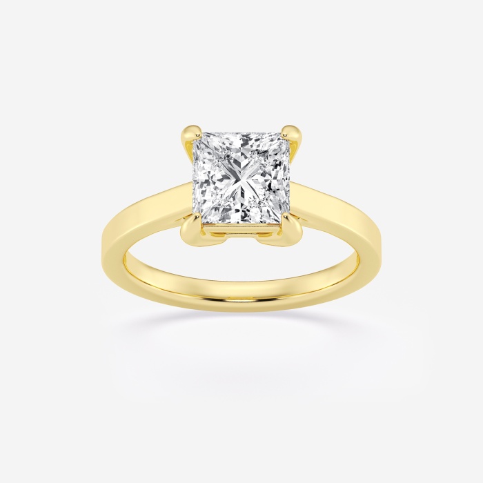 Ctw Princess Lab Grown Diamond Solitaire Engagement Ring