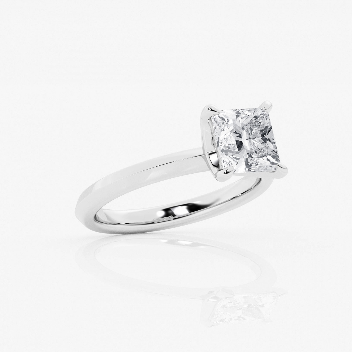 Ctw Princess Lab Grown Diamond Solitaire Engagement Ring