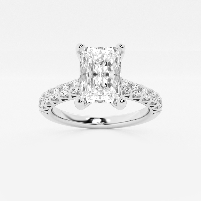 Ctw Radiant Lab Grown Diamond Royal Crown Engagement Ring