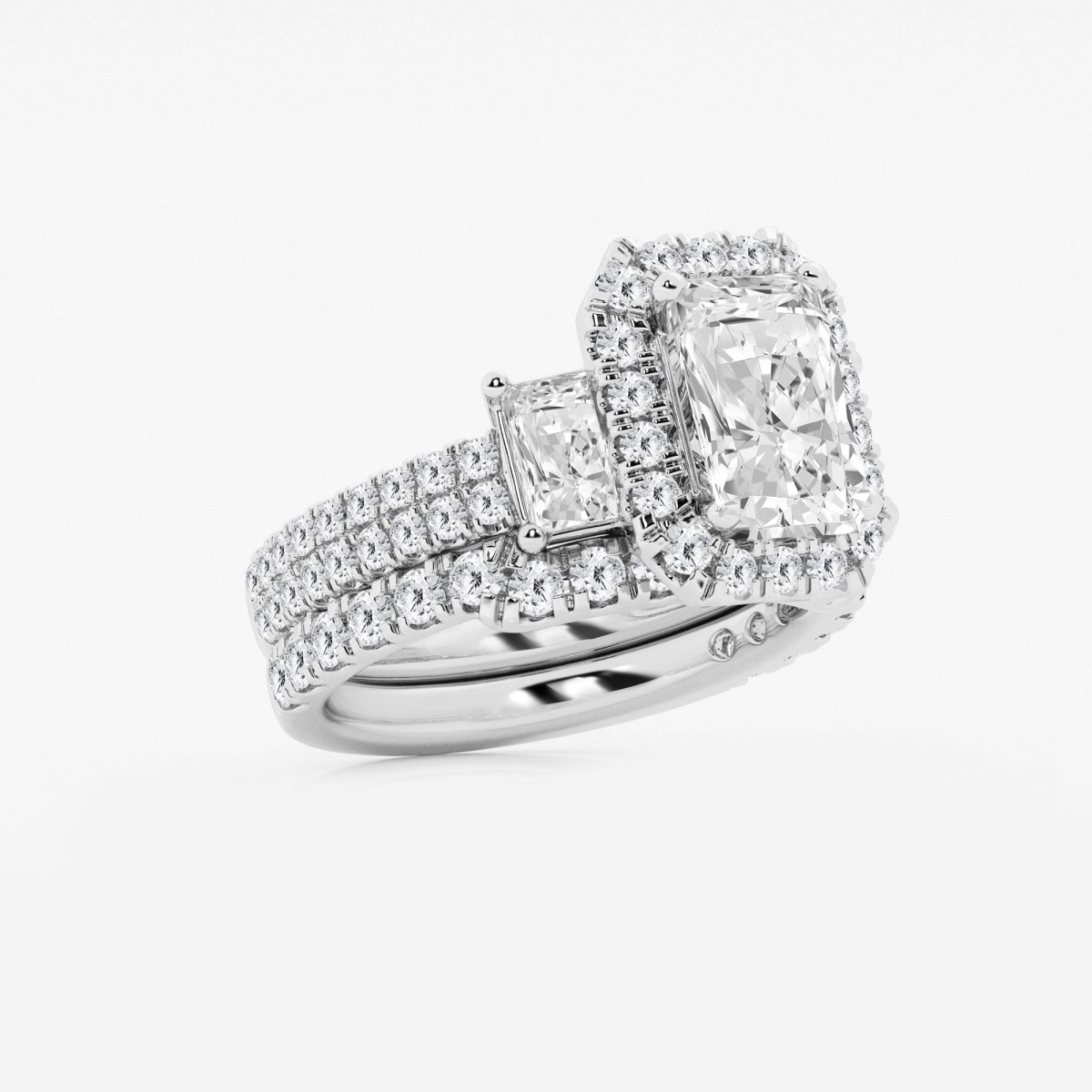 Ctw Radiant Lab Grown Diamond Bridal Set Grownbrilliance