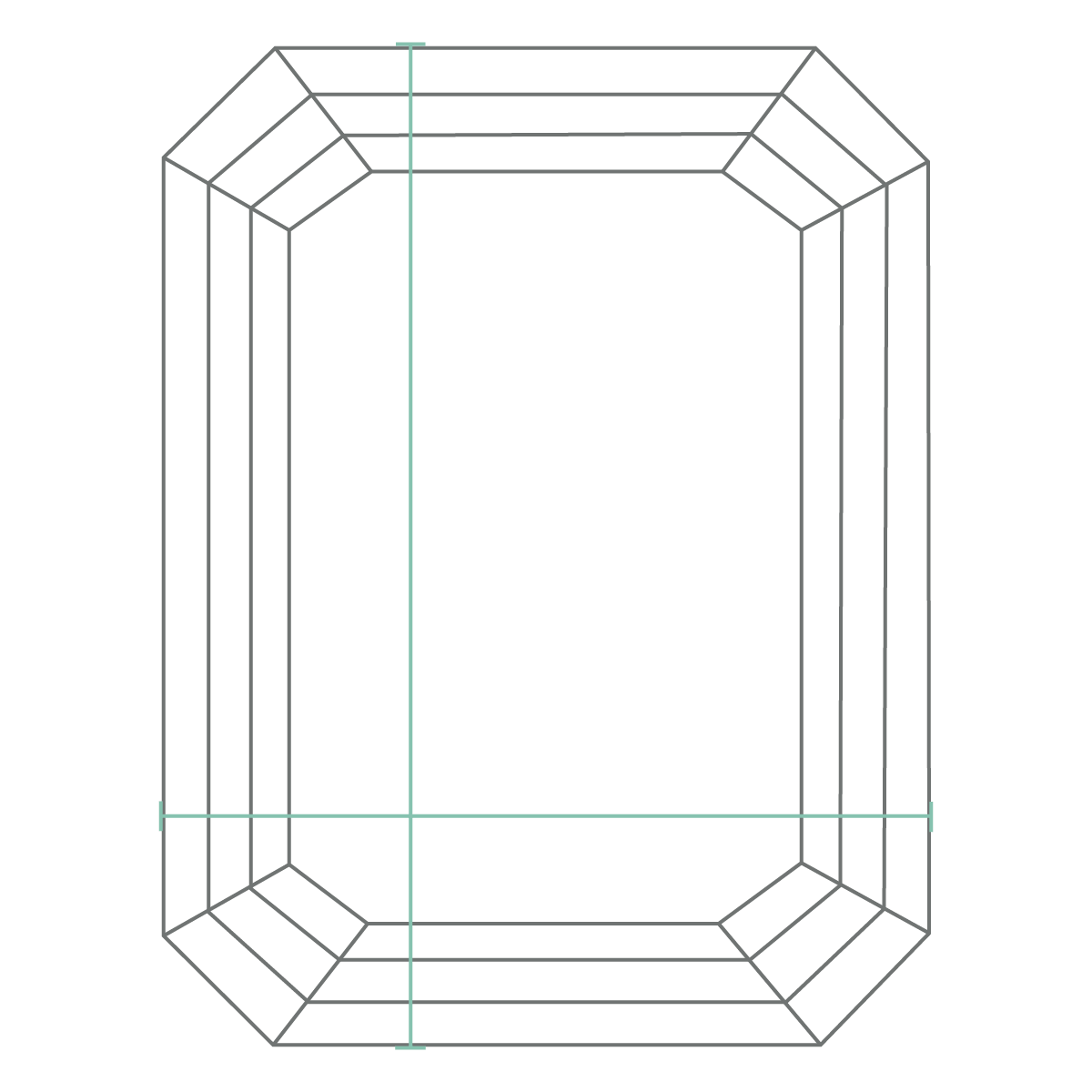 Emerald cut online shape