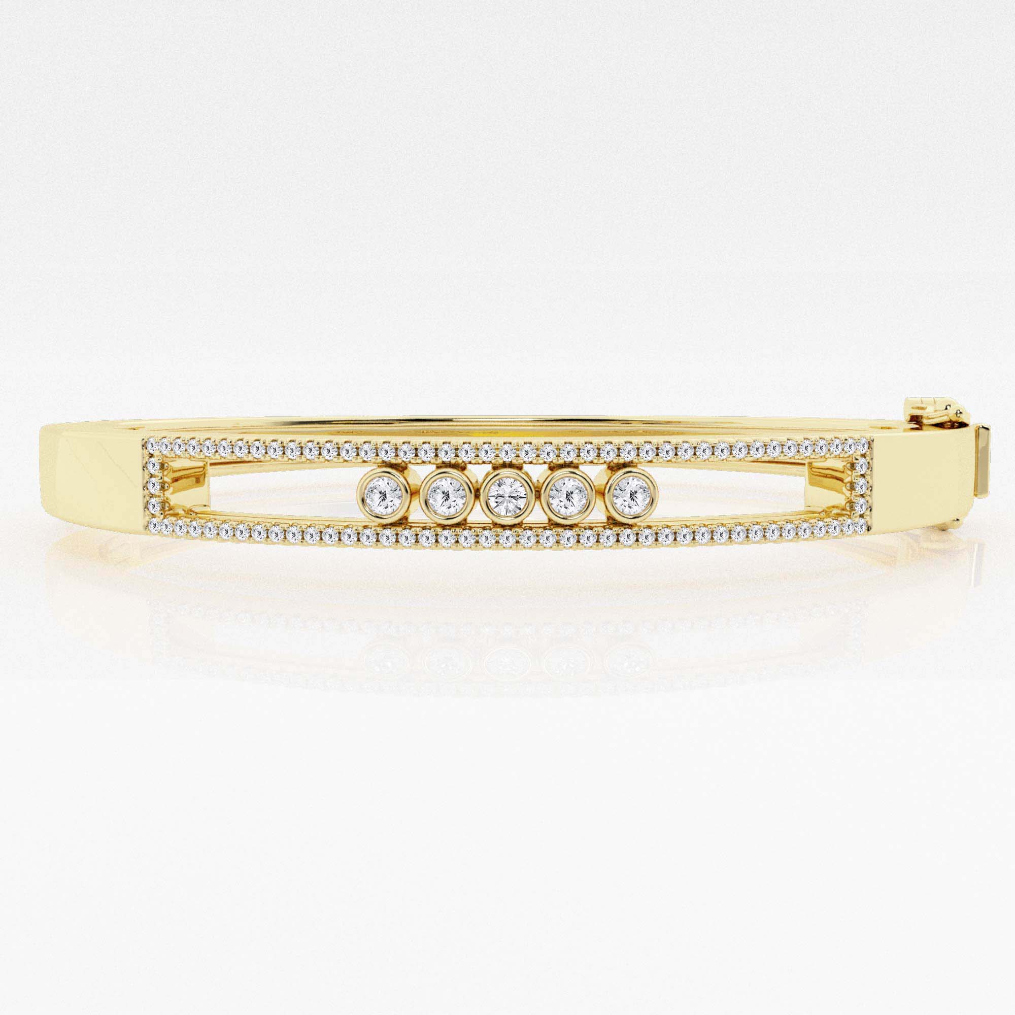 Design ID 1496 - 1/2 ctw Truly Custom Round Lab Grown Diamond Bangle Bracelet - 6.5 Inches