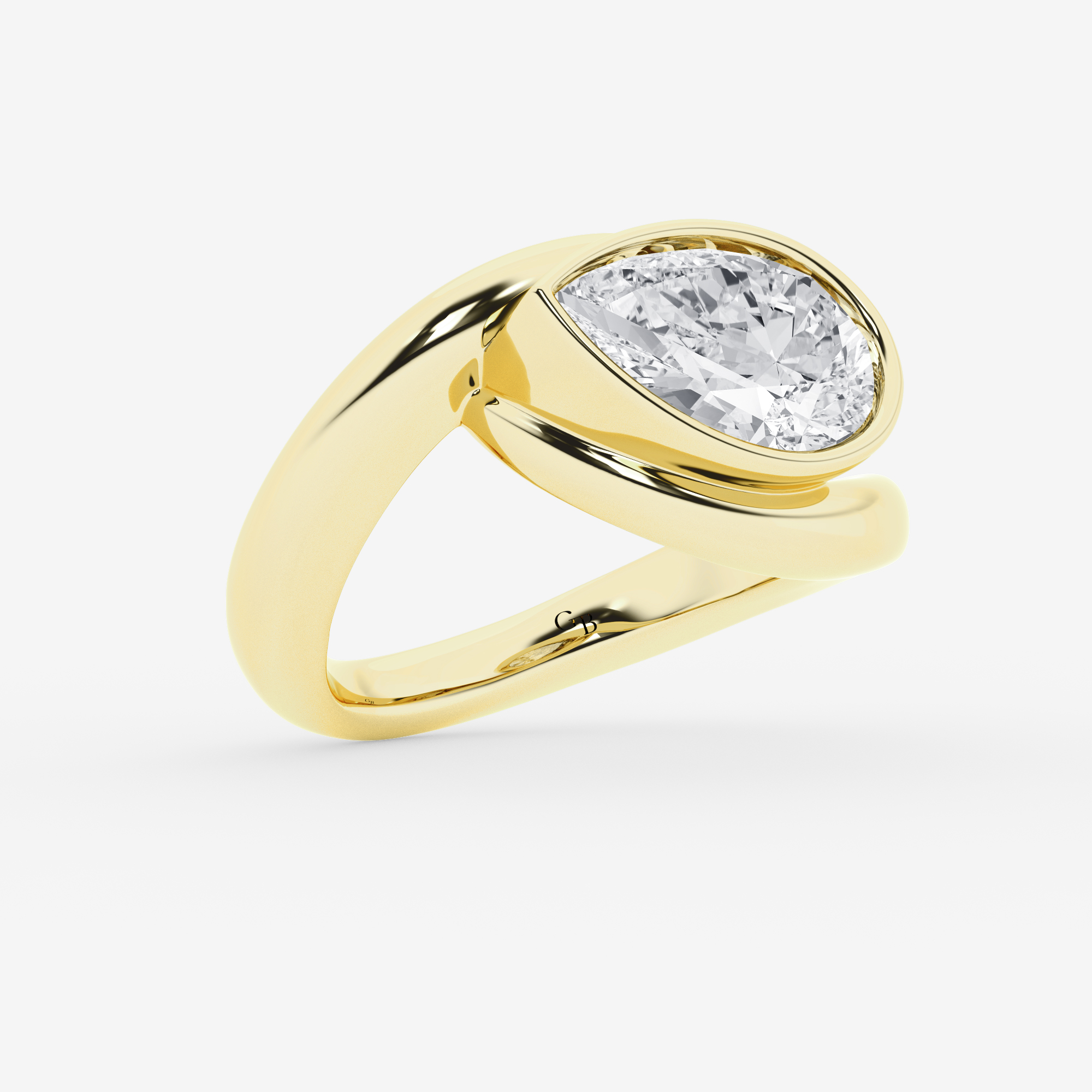 Design ID 10083 - Truly Custom 2 ctw Pear Lab Grown Diamond Solitaire Engagement Ring