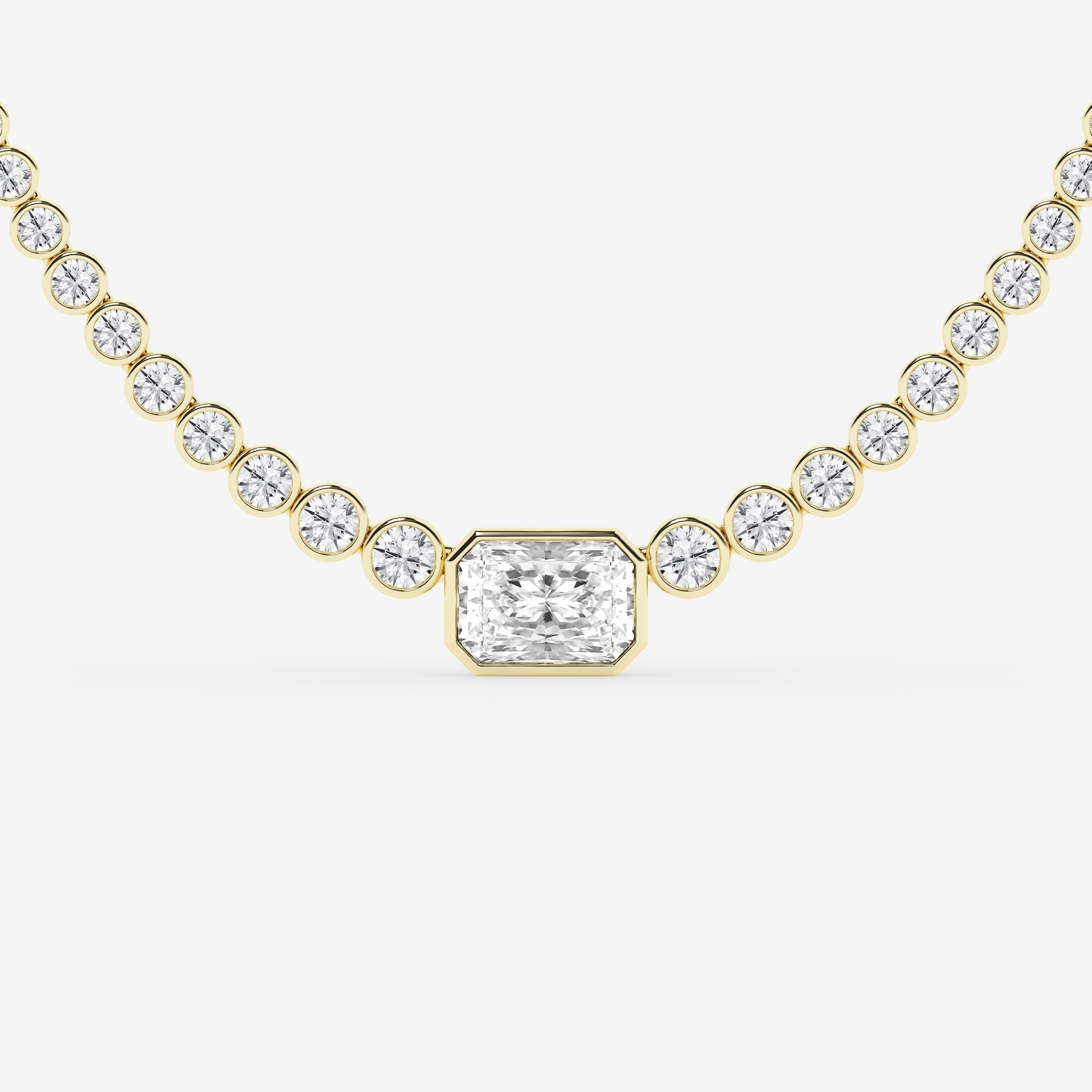 Design ID 10106 Truly Custom 3 5/8 ctw Radiant Lab Grown Diamond Fashion Necklace