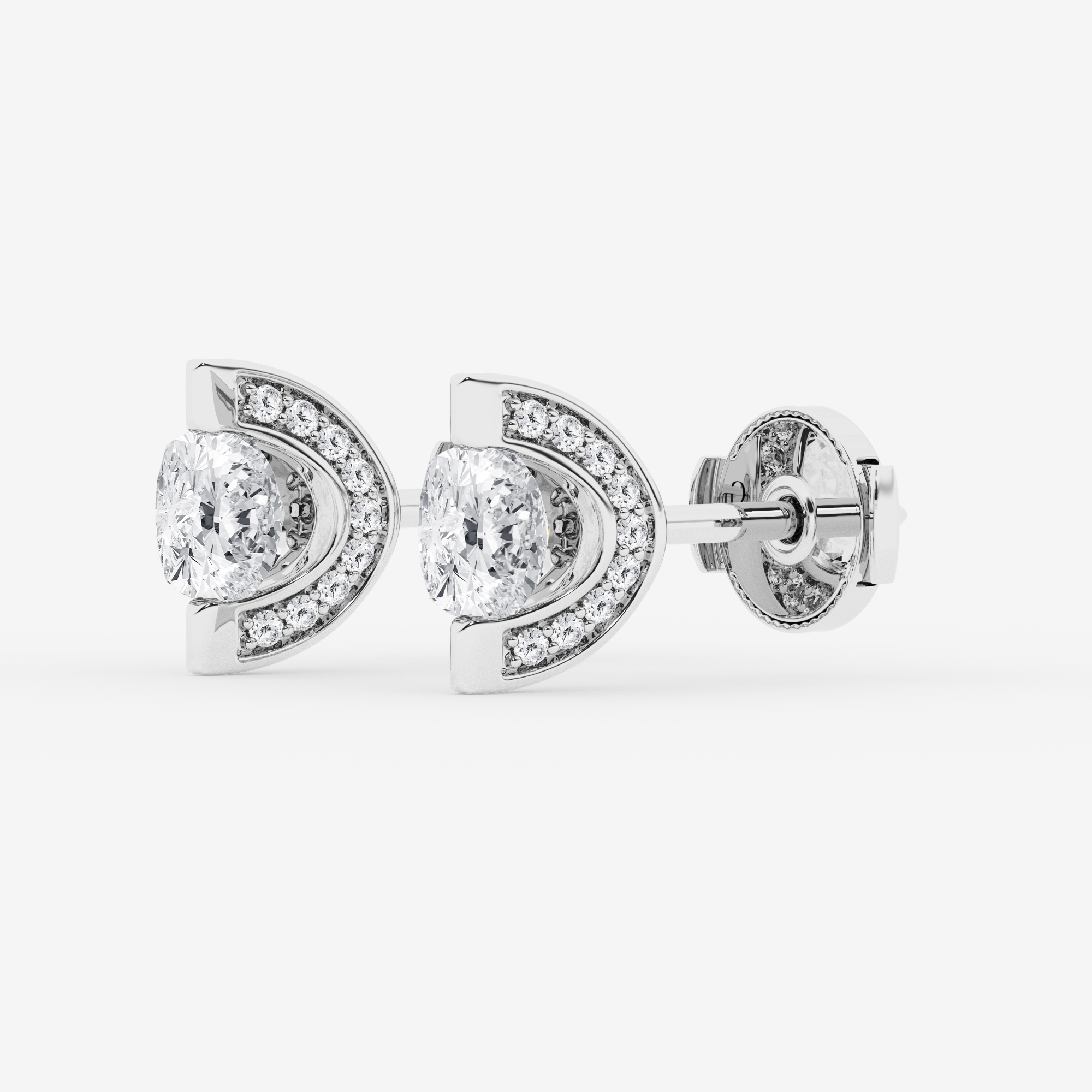 Design ID 10204 - Truly Custom 1 1/8 ctw Cushion Lab Grown Diamond Fashion Earring