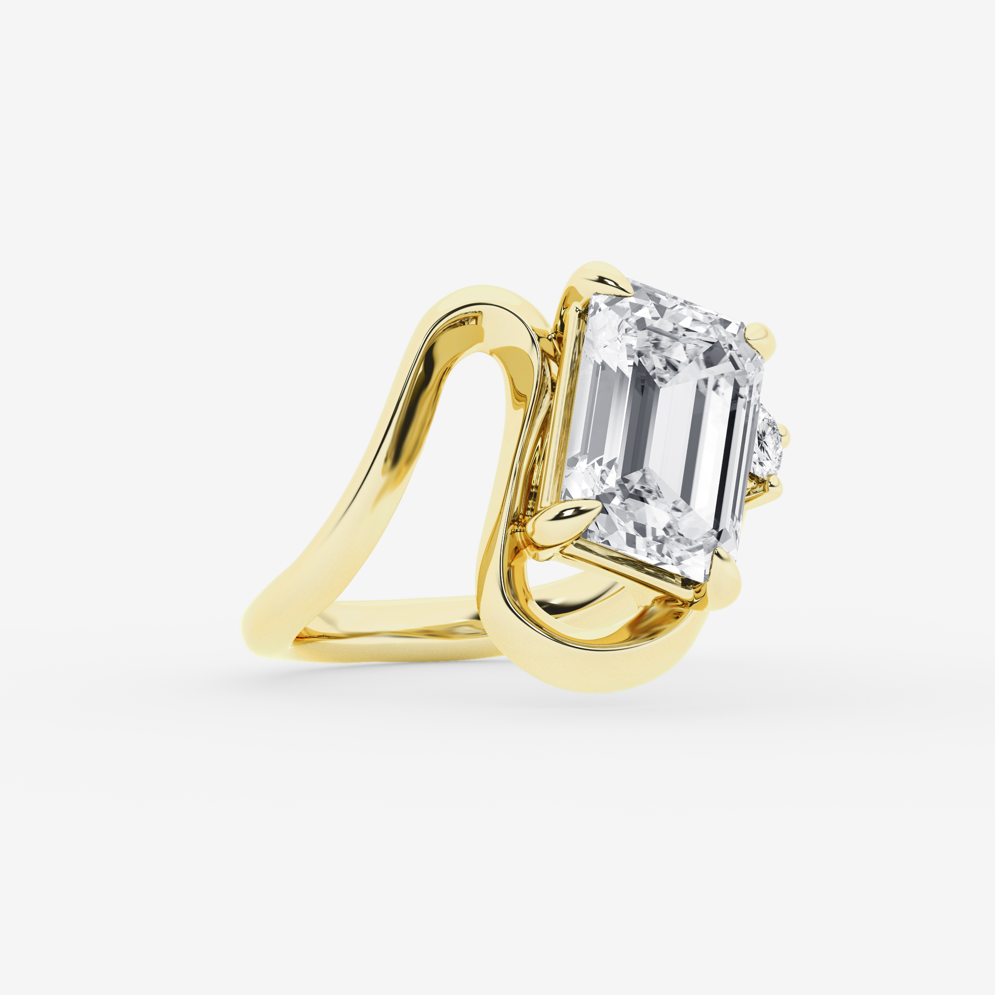 Design ID 10463 - Truly Custom 3 1/5 ctw Emerald Lab Grown Diamond Fashion Ring