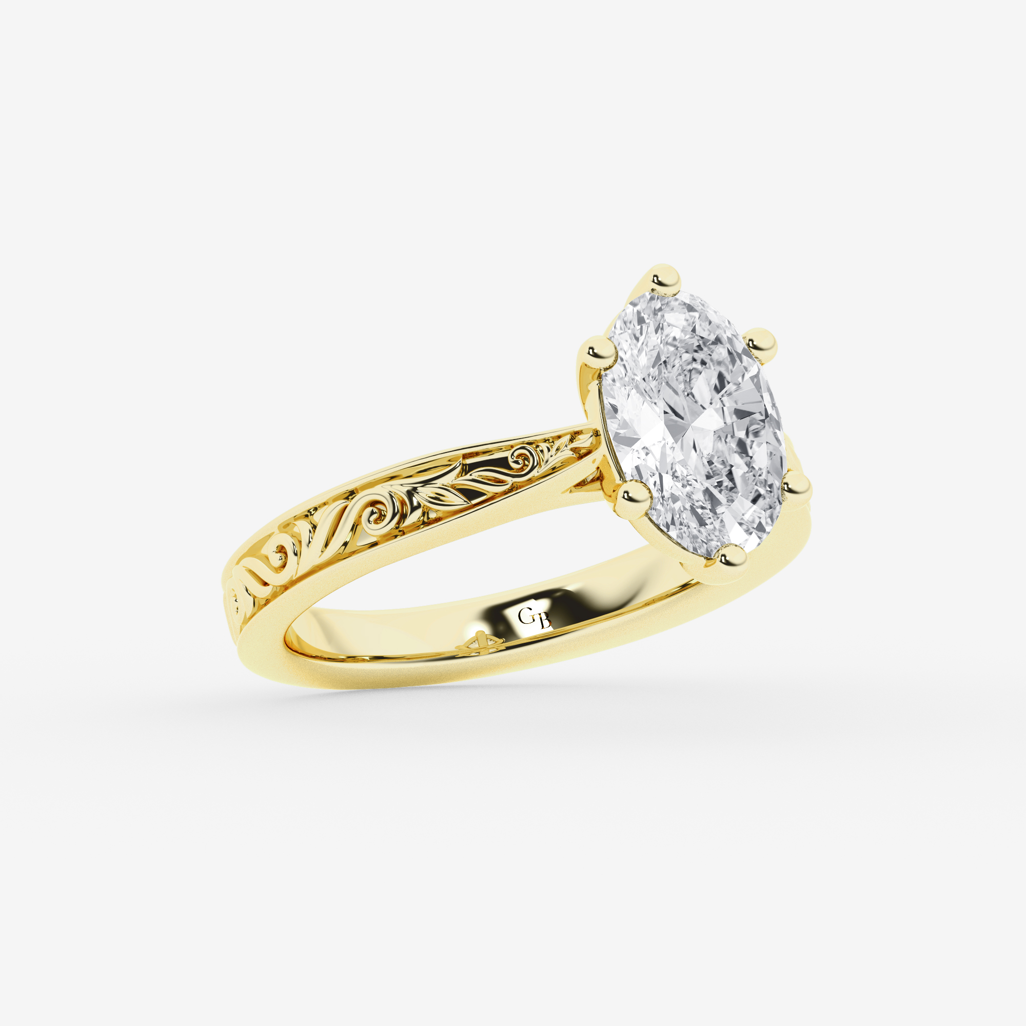 Design ID 10701 - Truly Custom 2 ctw Oval Lab Grown Diamond Solitaire Engagement Ring