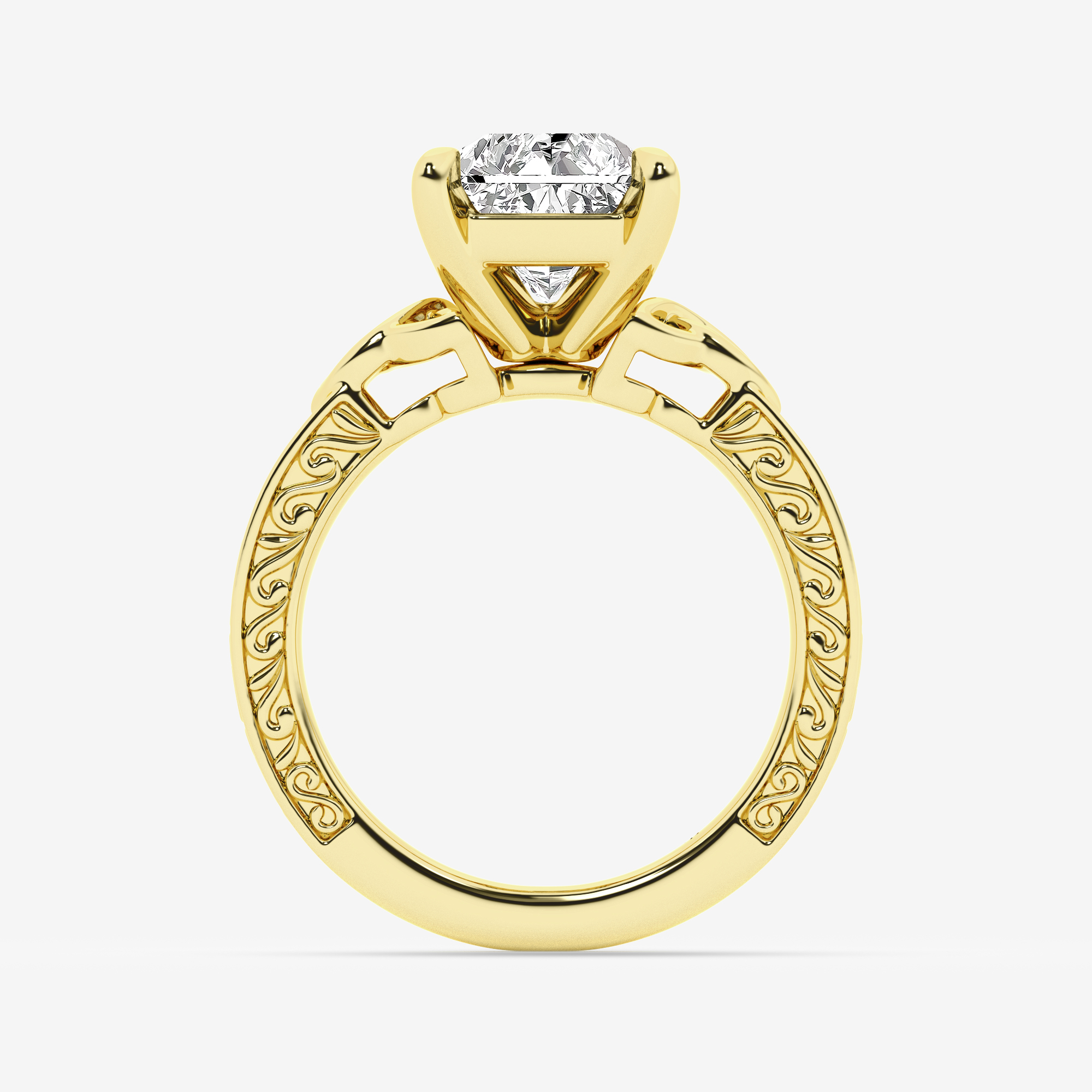Design ID 10871 - Truly Custom 3 1/2 ctw Radiant Lab Grown Diamond Side Stone Engagement Ring