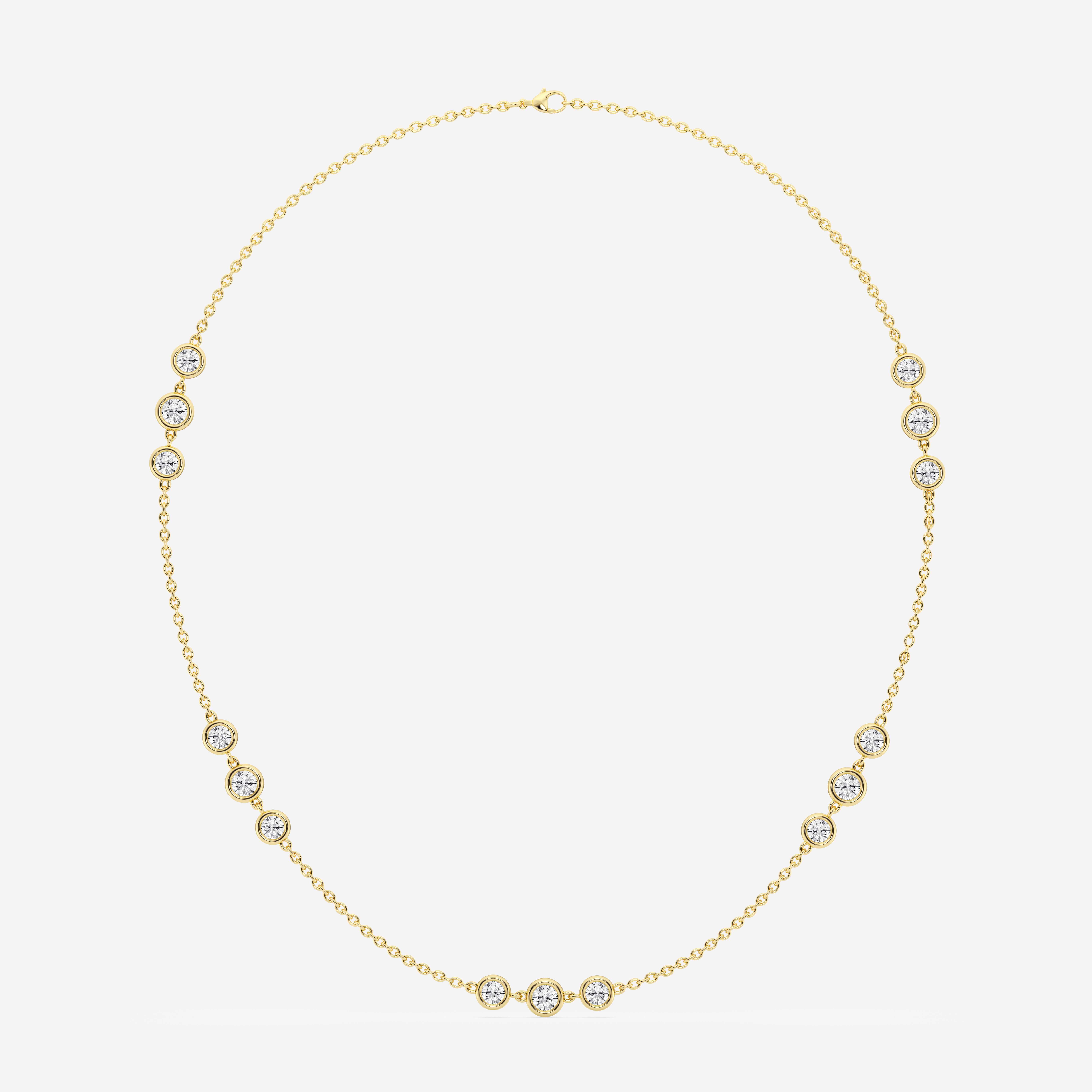 Design ID 3558 - 3 1/8 ctw Round Lab Grown Diamond Truly Custom Necklace