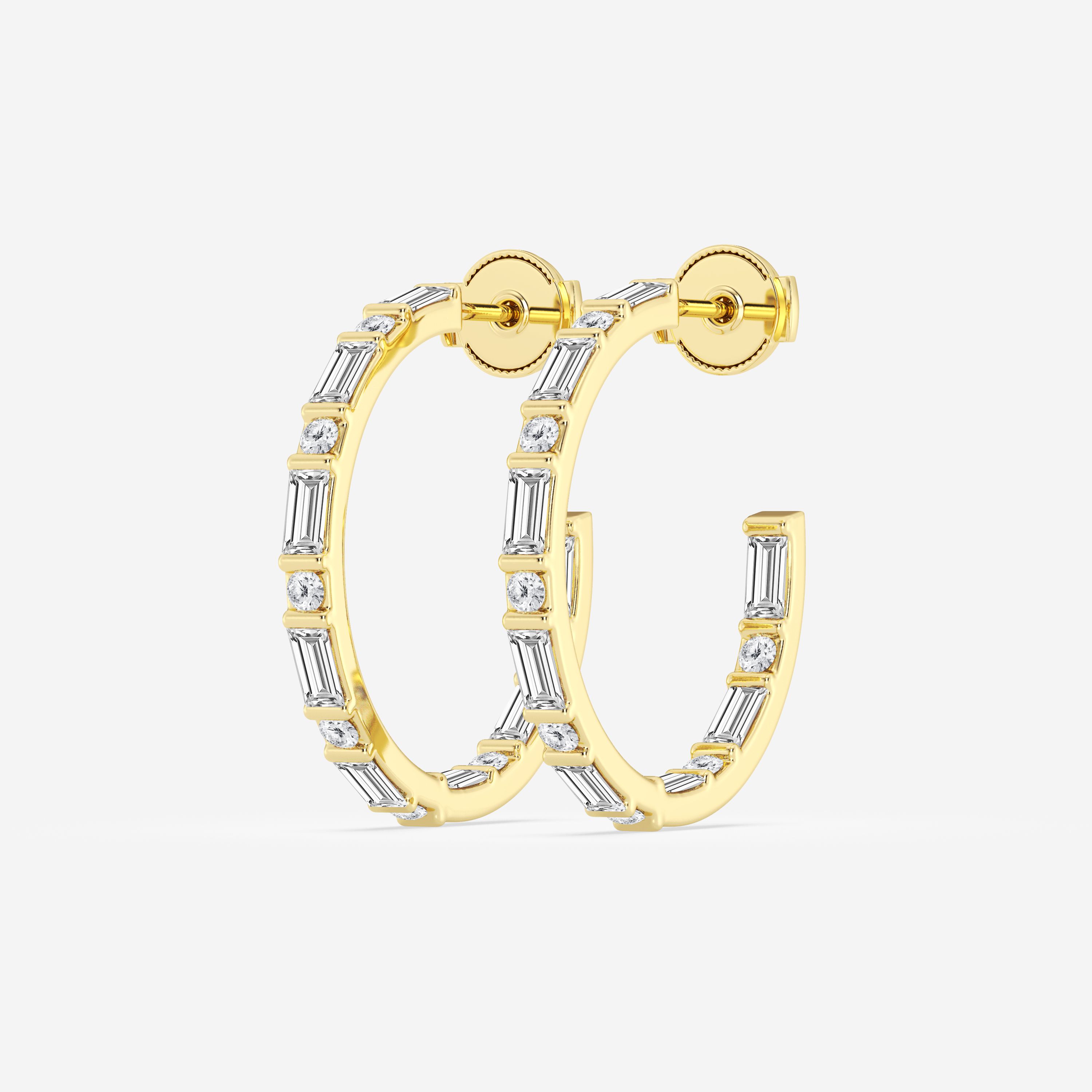 Design ID 4013 - 2 ctw Round & Baguette Lab Grown Diamond Truly Custom Fashion Earrings