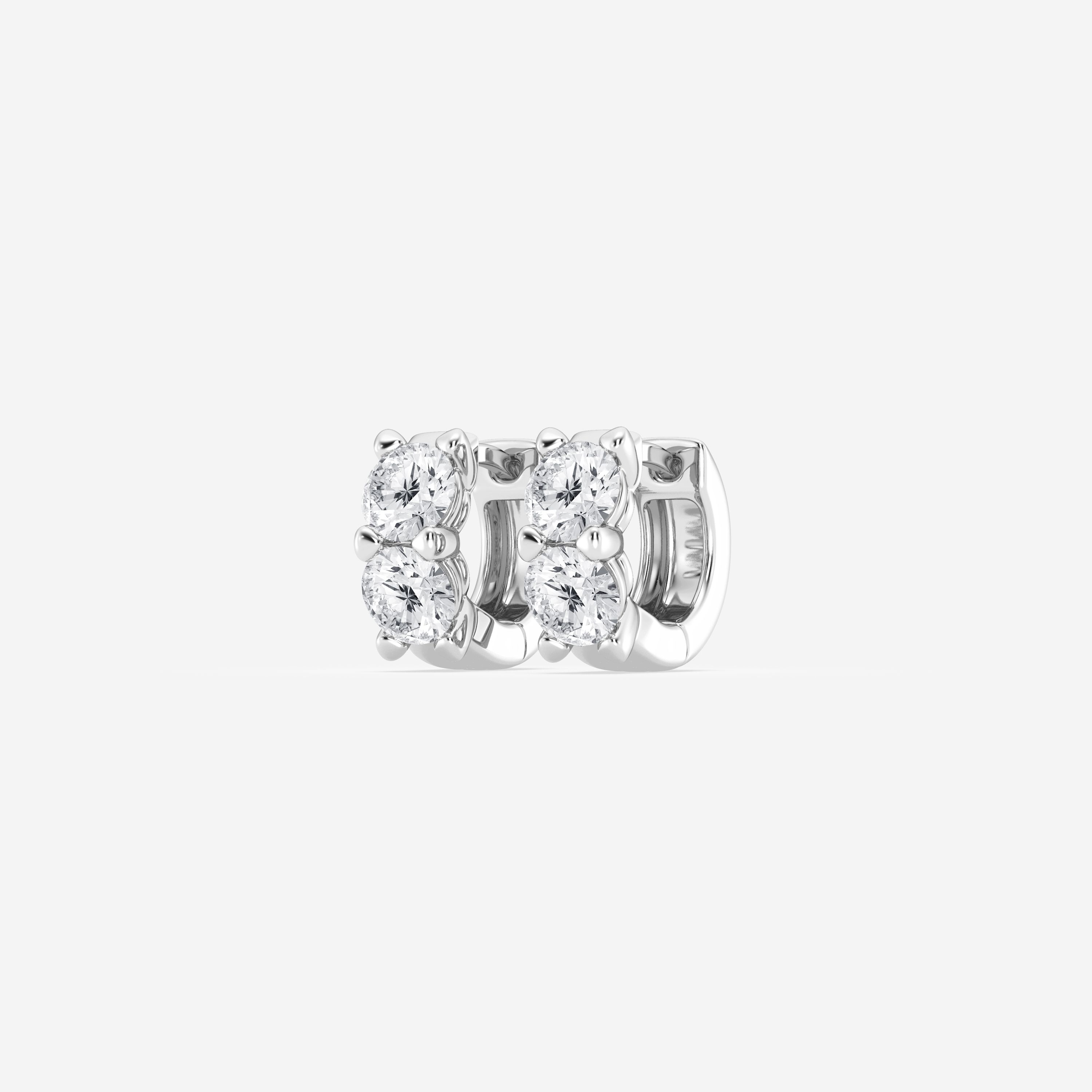 Design ID 4055 - 2 ctw Round Lab Grown Diamond Truly Custom Huggie Hoop Earrings