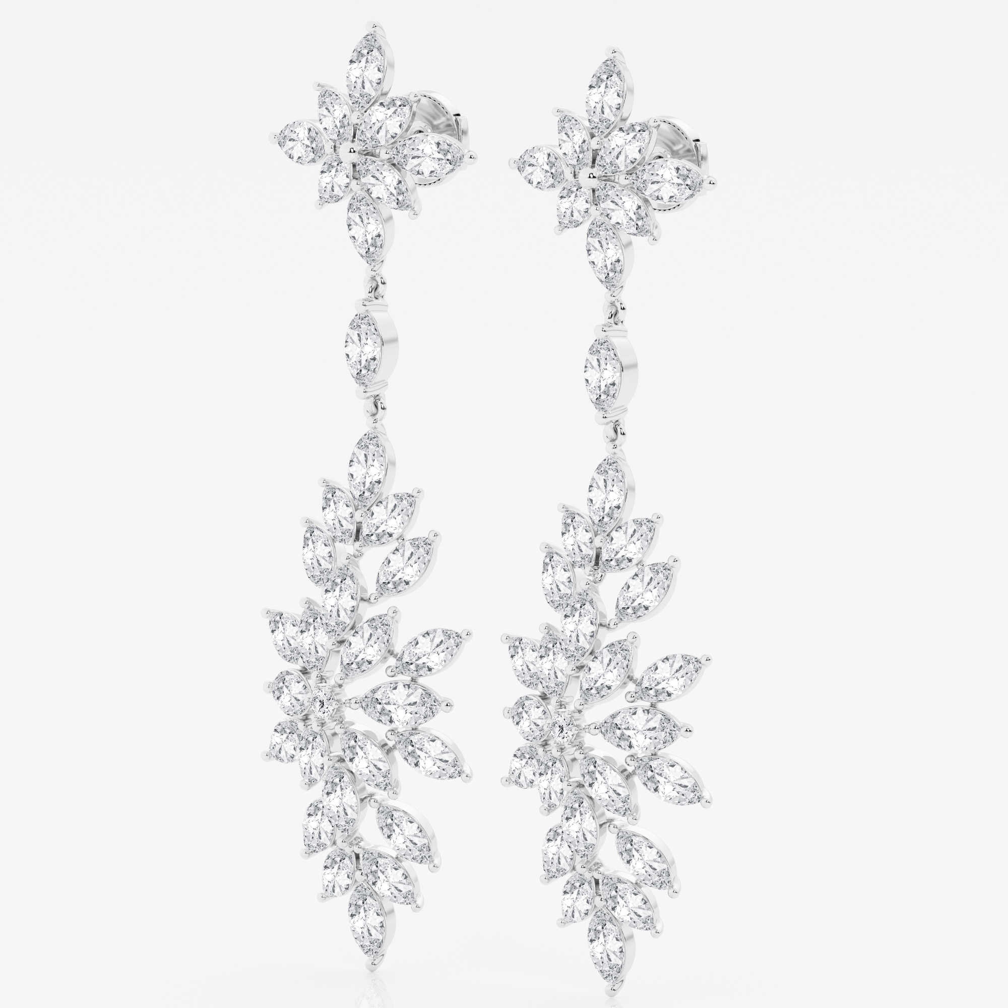 Design ID 4214 - 11 3/4 ctw Marquise & Round Lab Grown Diamond Truly Custom Fashion Earrings