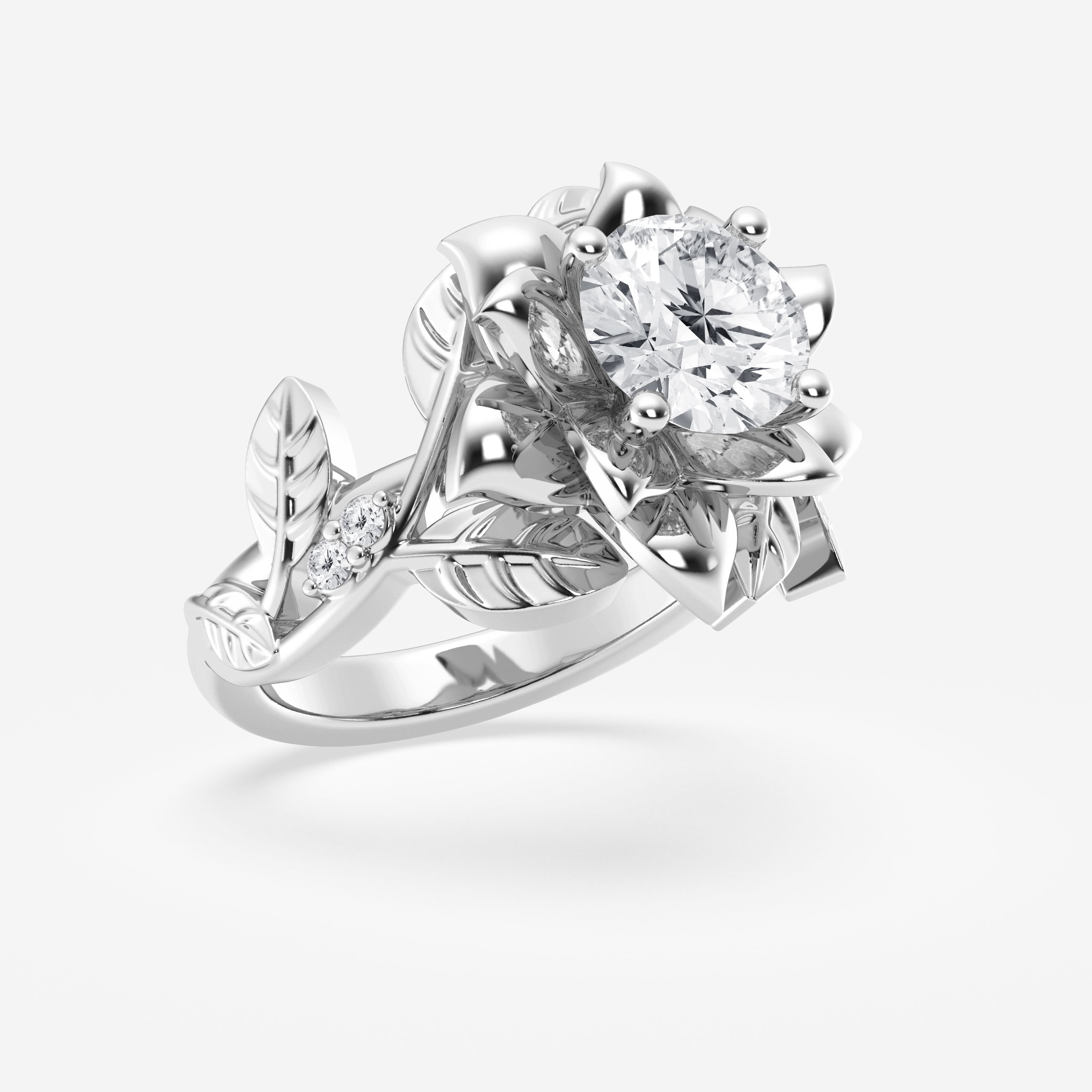 Design ID 4228 - 1 1/2 ctw Round Lab Grown Diamond Truly Custom Engagement Ring