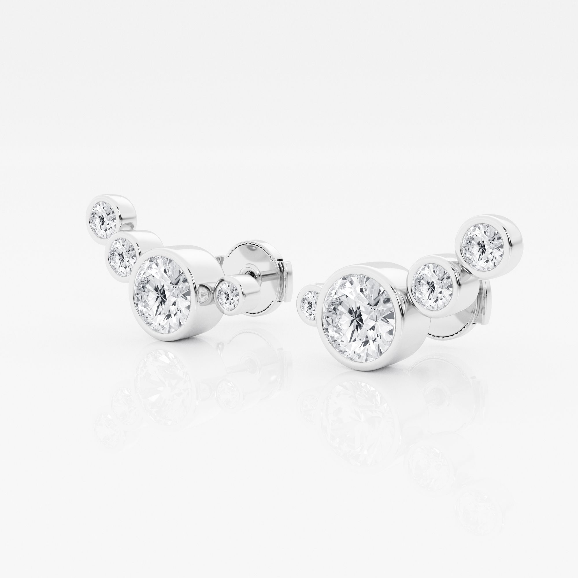 Design ID 4279 - 2 ctw Round Lab Grown Diamond Truly Custom Earrings