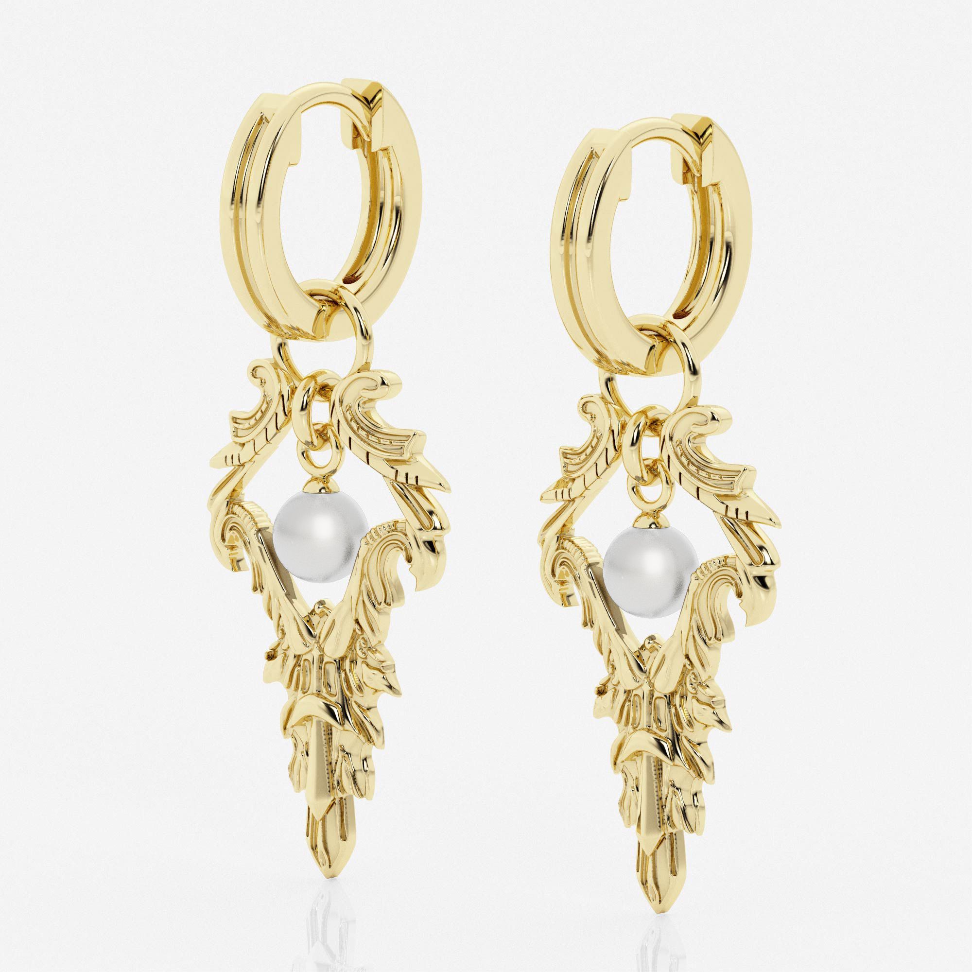Design ID 4974 - Truly Custom  4.0x4.0mm Cultured Freshwater Pearl Earrings