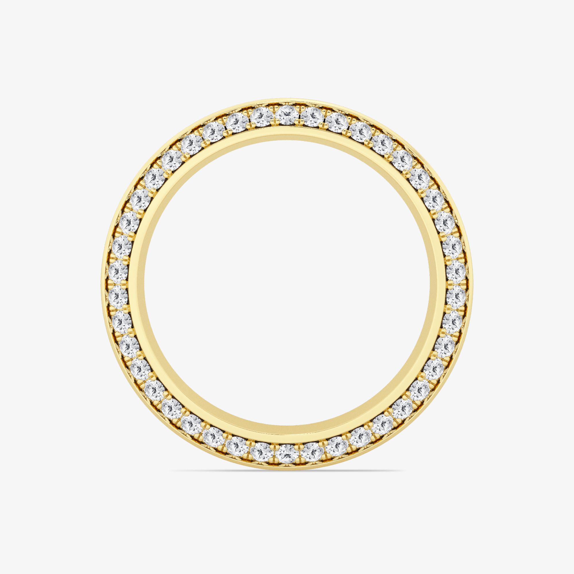 Design ID 5269 - Truly Custom 1 ctw Round Lab Grown Diamond Eternity Band - With High Polish