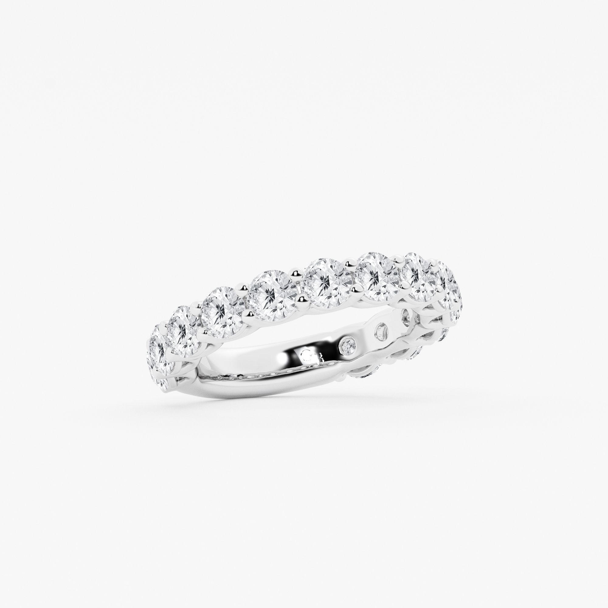 Design ID 5444 - Truly Custom 1 1/2 ctw Round Lab Grown Diamond Three Quarter Eternity Wedding Band