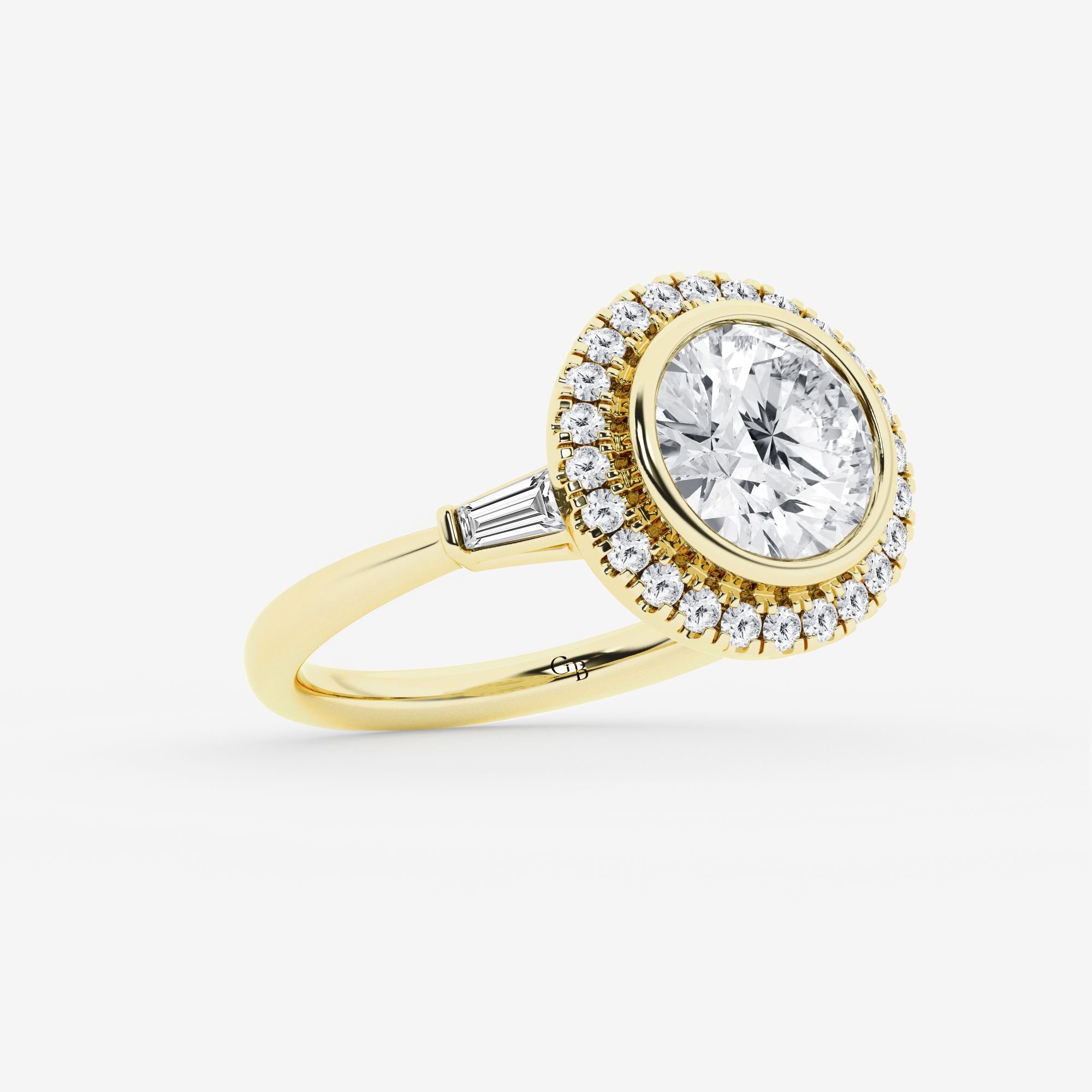 Design ID 9662 - Truly Custom 4 1/15 ctw Round Lab Grown Diamond Halo Engagement Ring
