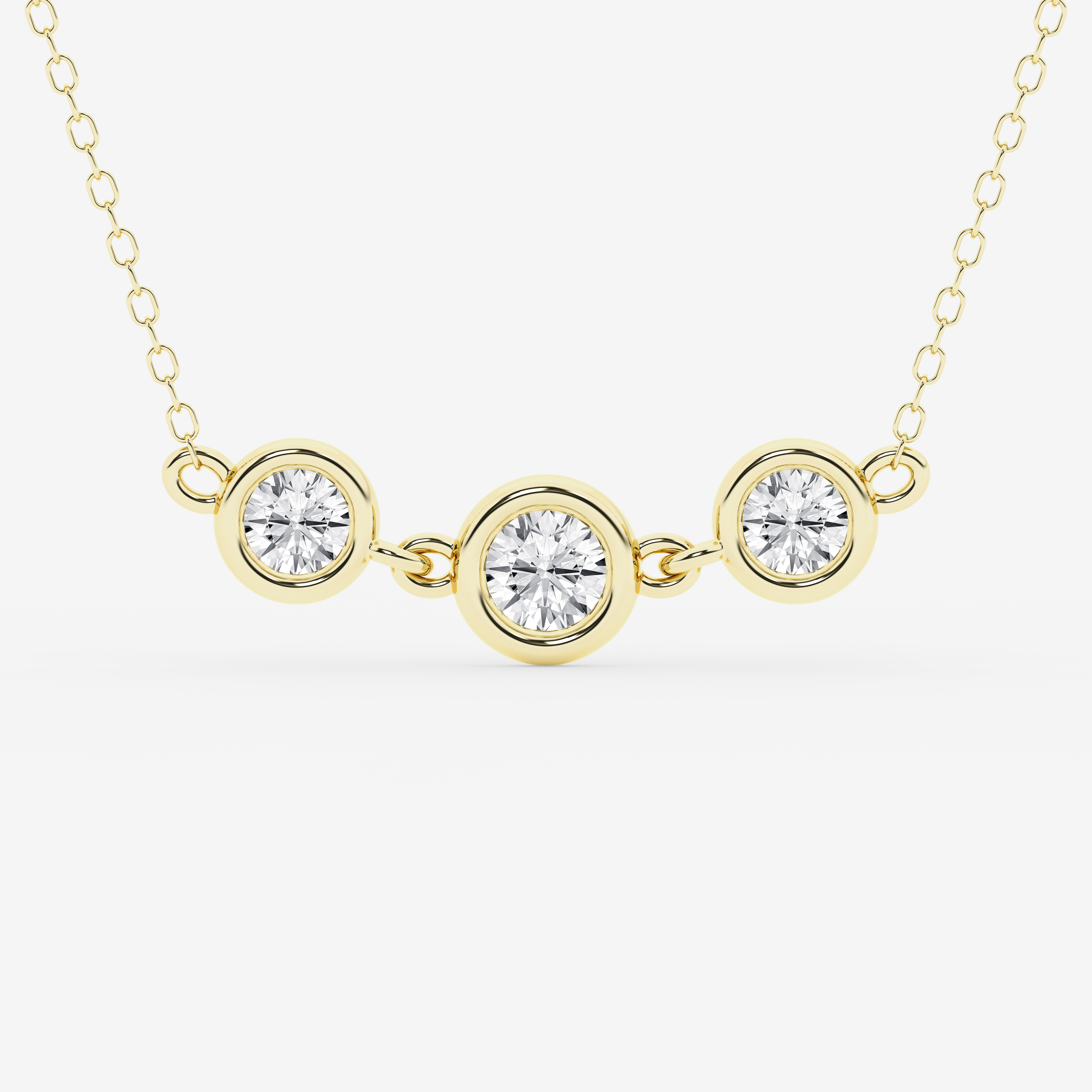 Design ID 9966 - Truly Custom 3 1/3 ctw Round Lab Grown Diamond Fashion Necklace