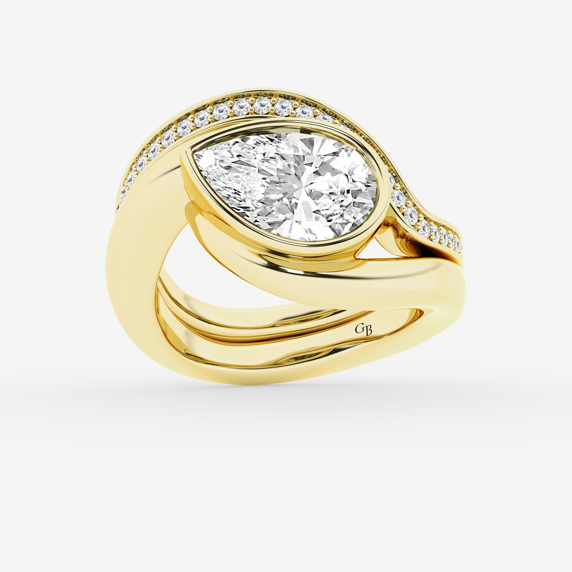 Design ID 10083 - Truly Custom 2 ctw Pear Lab Grown Diamond Solitaire Engagement Ring