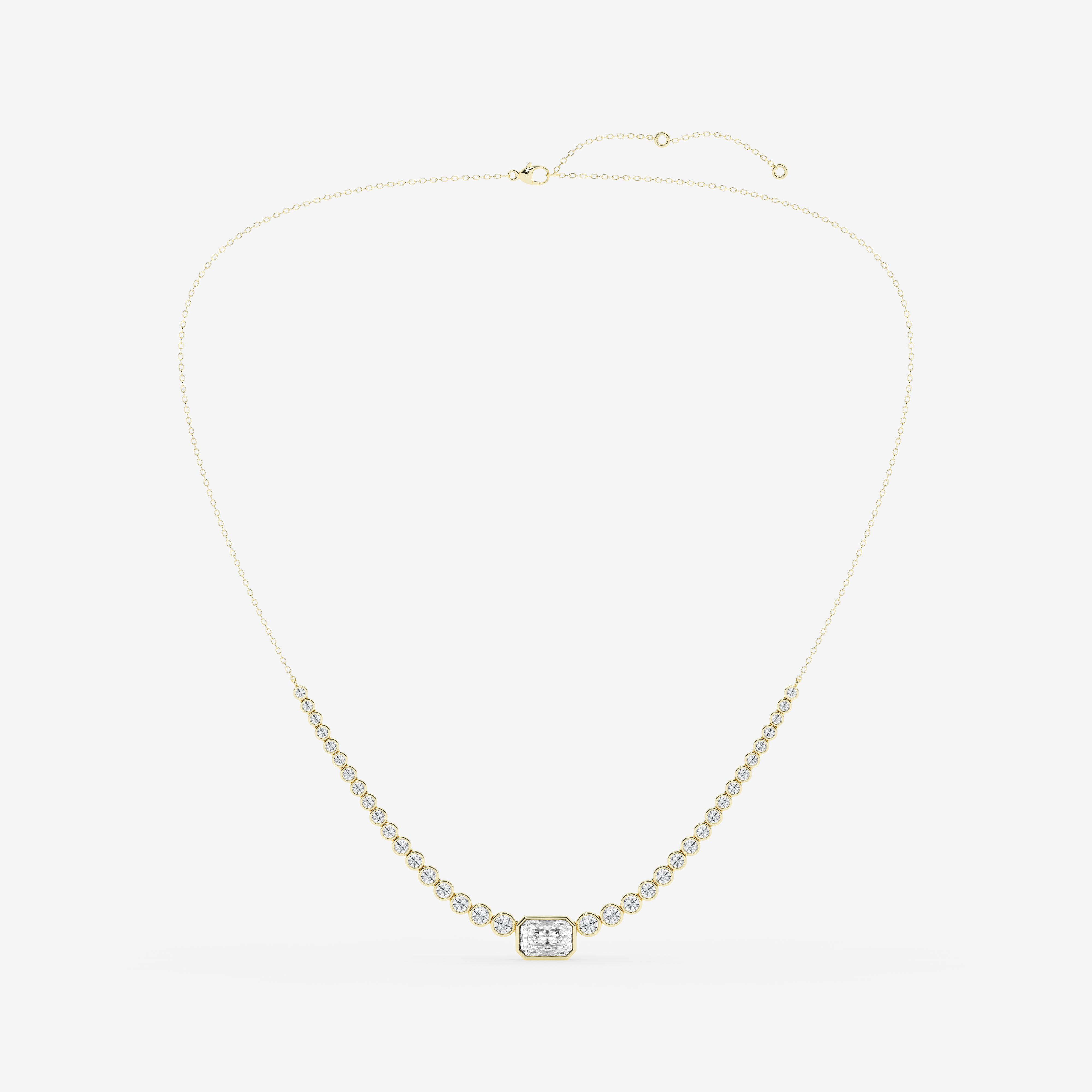 Design ID 10106 Truly Custom 3 5/8 ctw Radiant Lab Grown Diamond Fashion Necklace