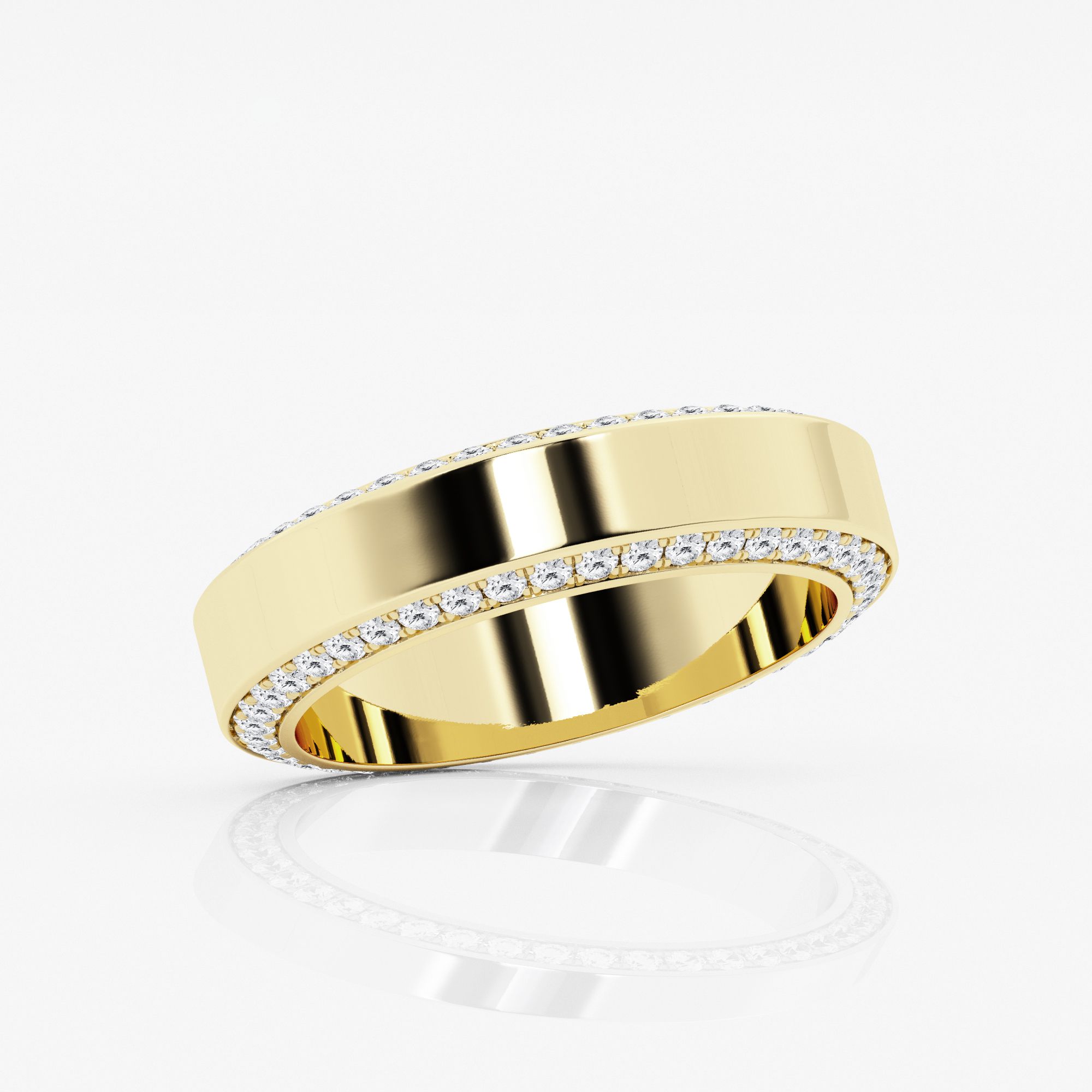 Design ID 5269 - Truly Custom 1 ctw Round Lab Grown Diamond Eternity Band - With High Polish