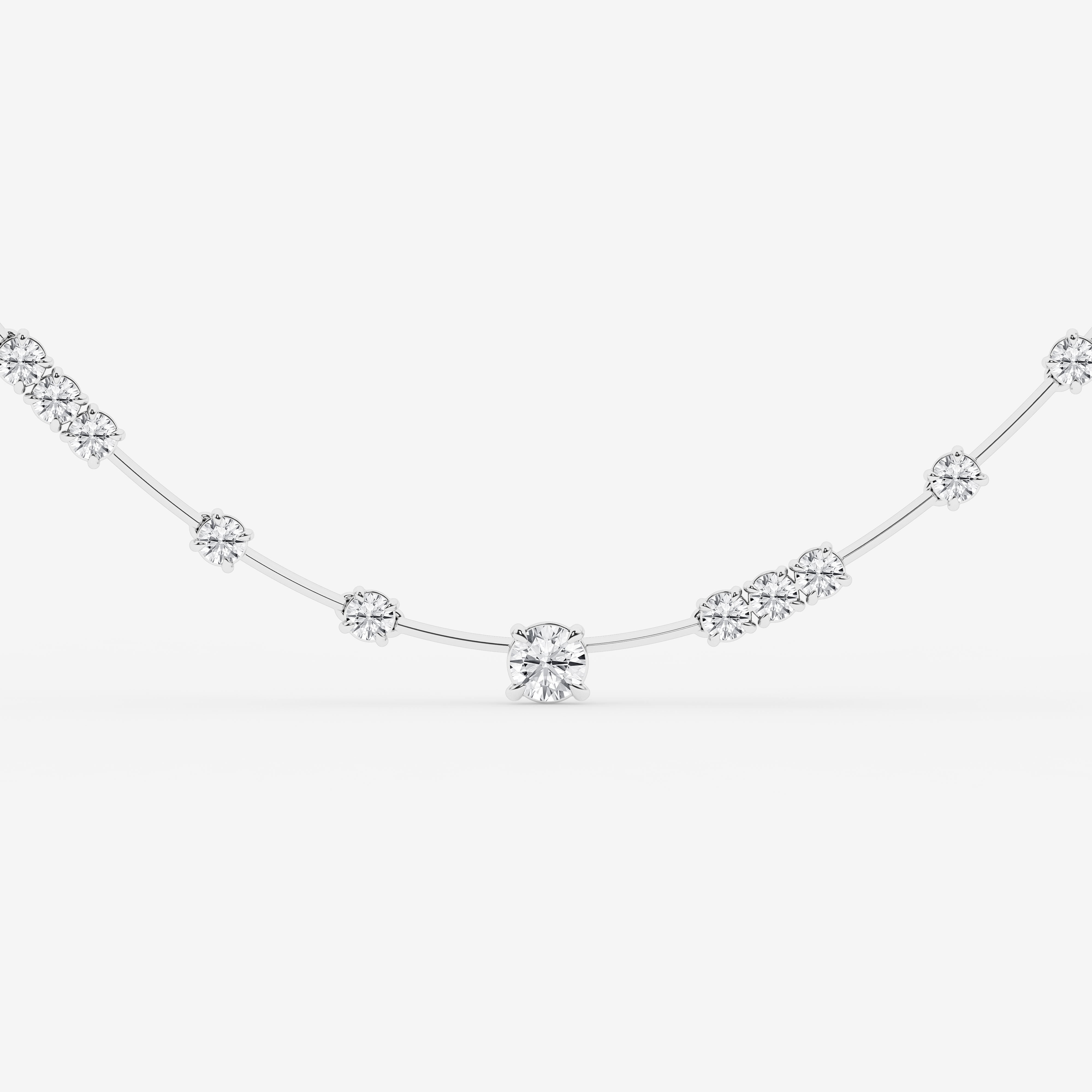 Design ID 9396 - Truly Custom 2 7/8 ctw Round Lab Grown Diamond Fashion Necklace