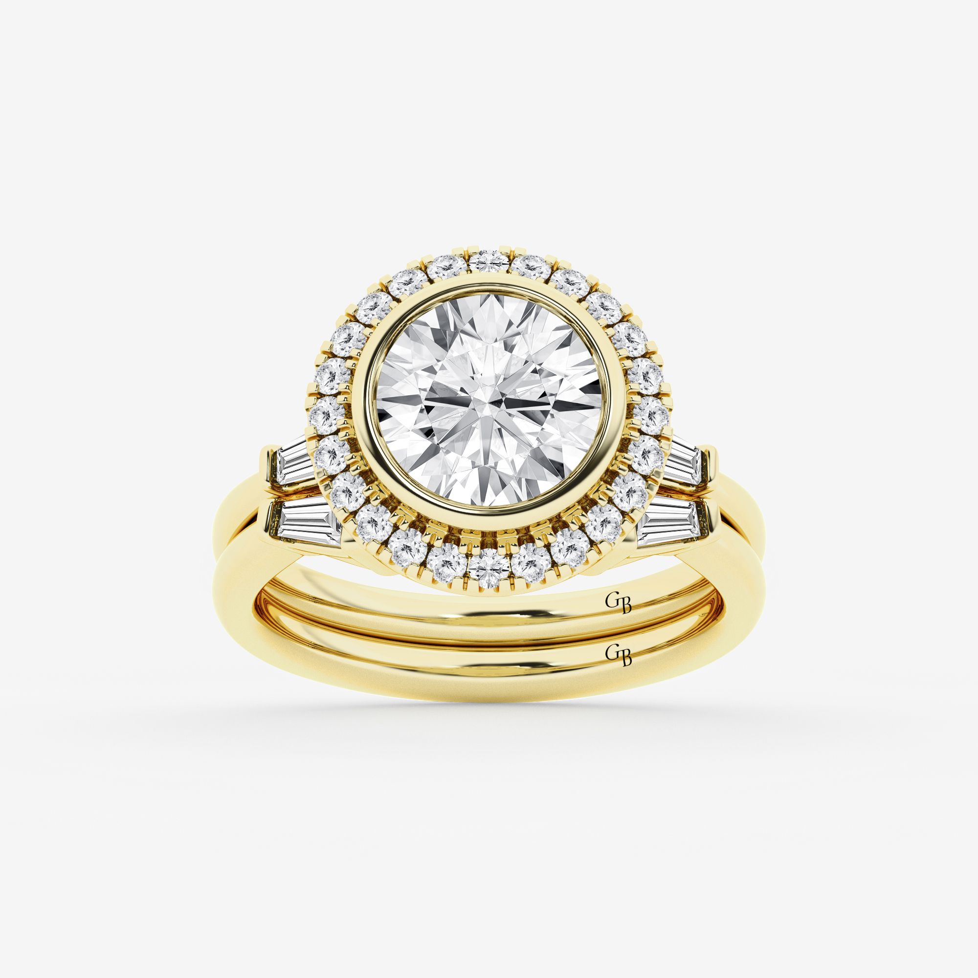 Design ID 9662 - Truly Custom 4 1/15 ctw Round Lab Grown Diamond Halo Engagement Ring