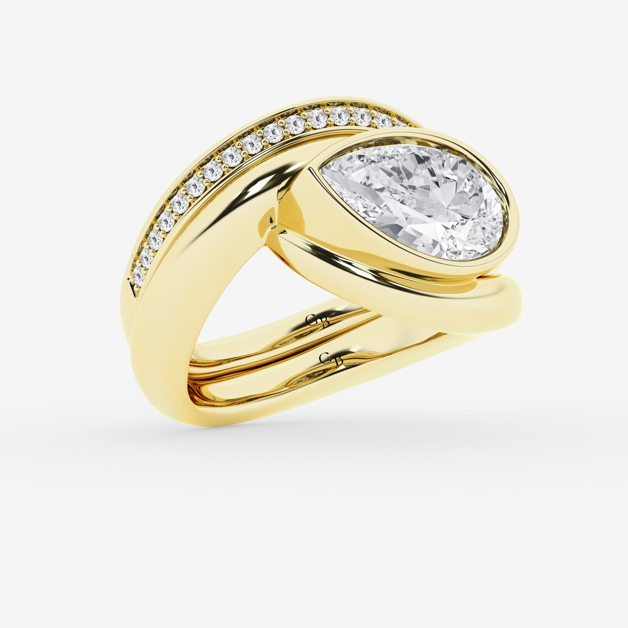 Design ID 10083 - Truly Custom 2 ctw Pear Lab Grown Diamond Solitaire Engagement Ring