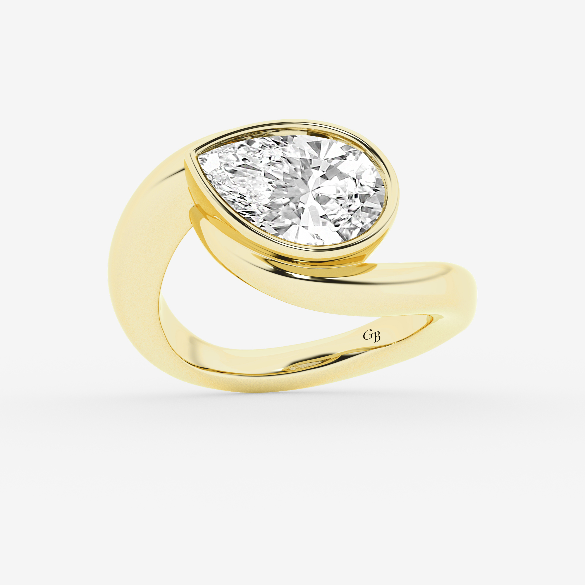 Design ID 10083 - Truly Custom 2 ctw Pear Lab Grown Diamond Solitaire Engagement Ring