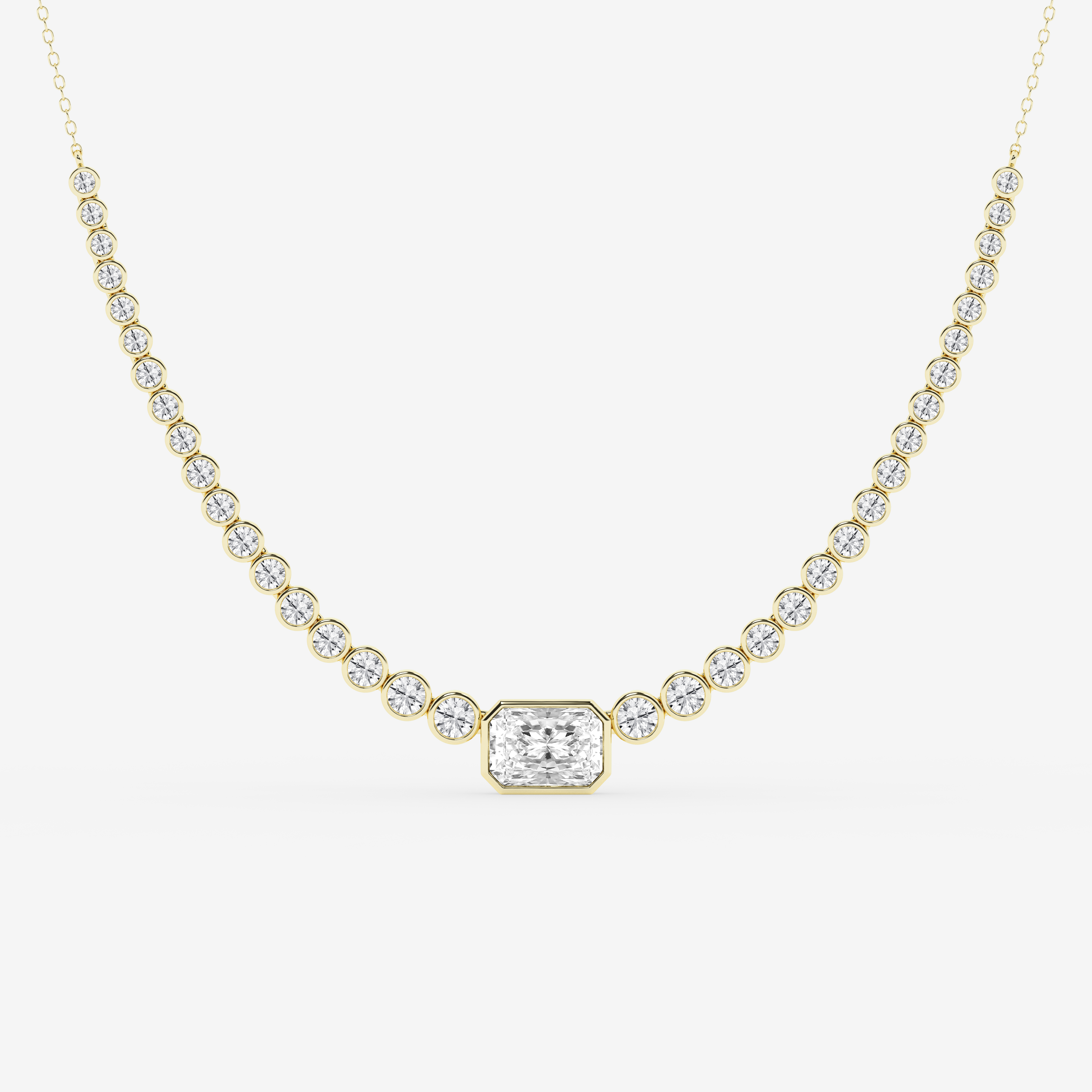 Design ID 10106 Truly Custom 3 5/8 ctw Radiant Lab Grown Diamond Fashion Necklace
