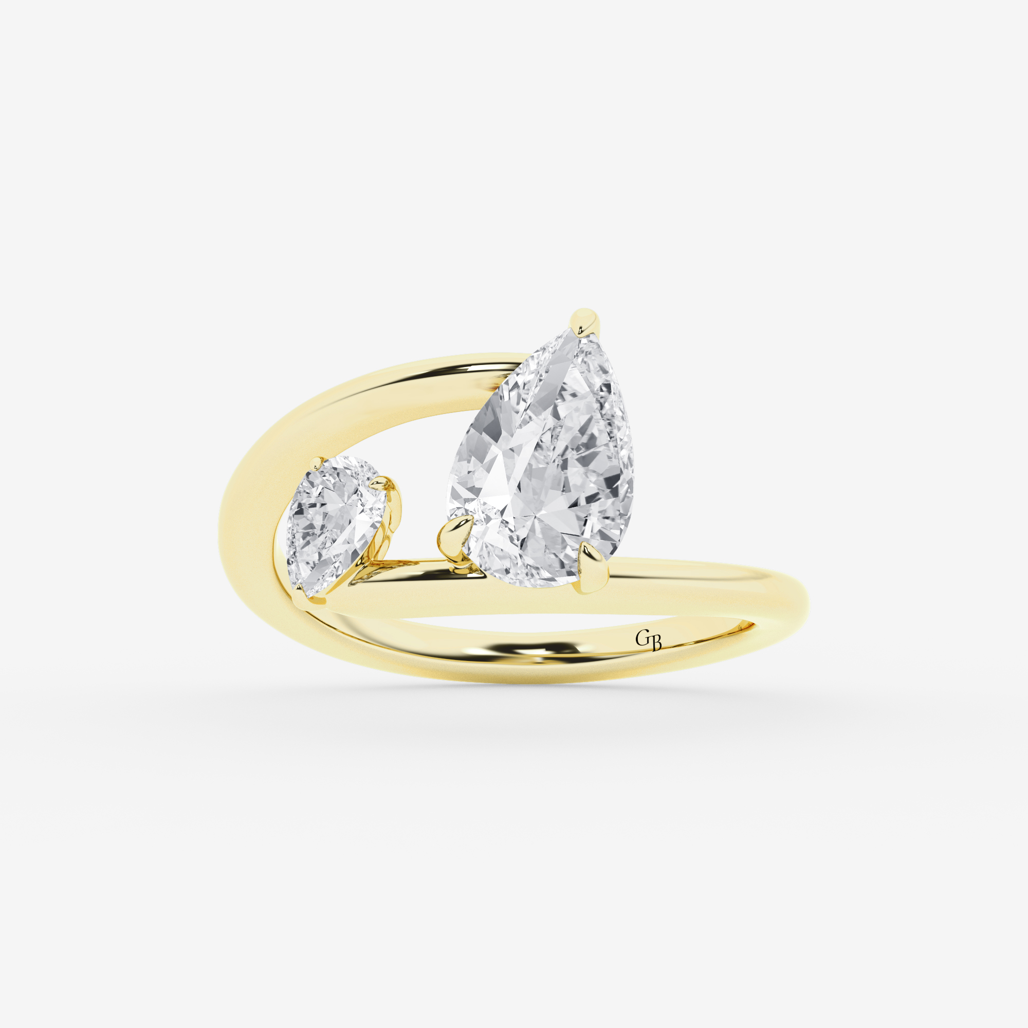 Design ID 10151 - Truly Custom 2 ctw Pear Lab Grown Diamond Fashion Ring