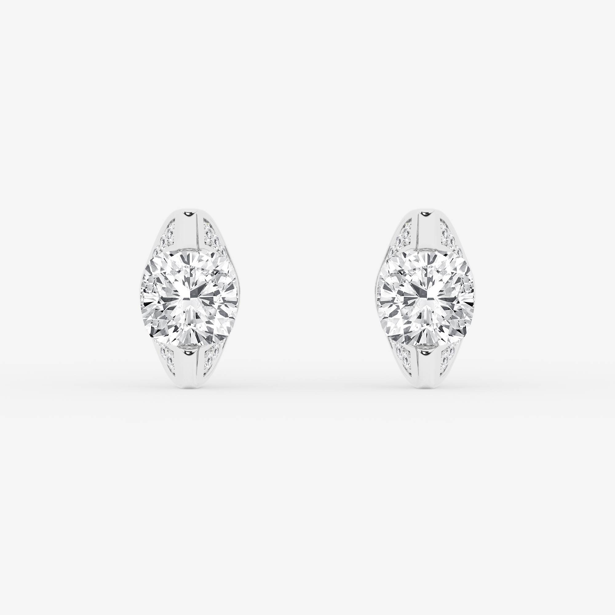 Design ID 10204 - Truly Custom 1 1/8 ctw Cushion Lab Grown Diamond Fashion Earring