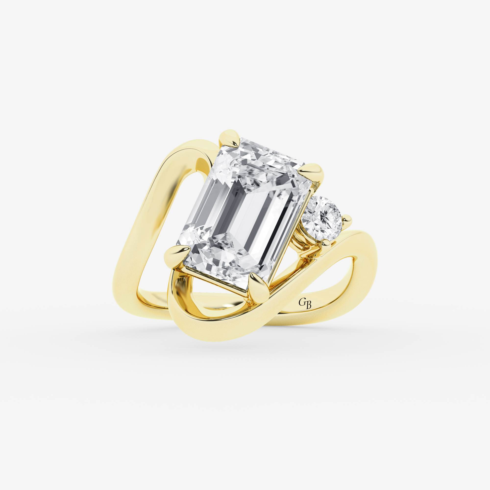 Design ID 10463 - Truly Custom 3 1/5 ctw Emerald Lab Grown Diamond Fashion Ring