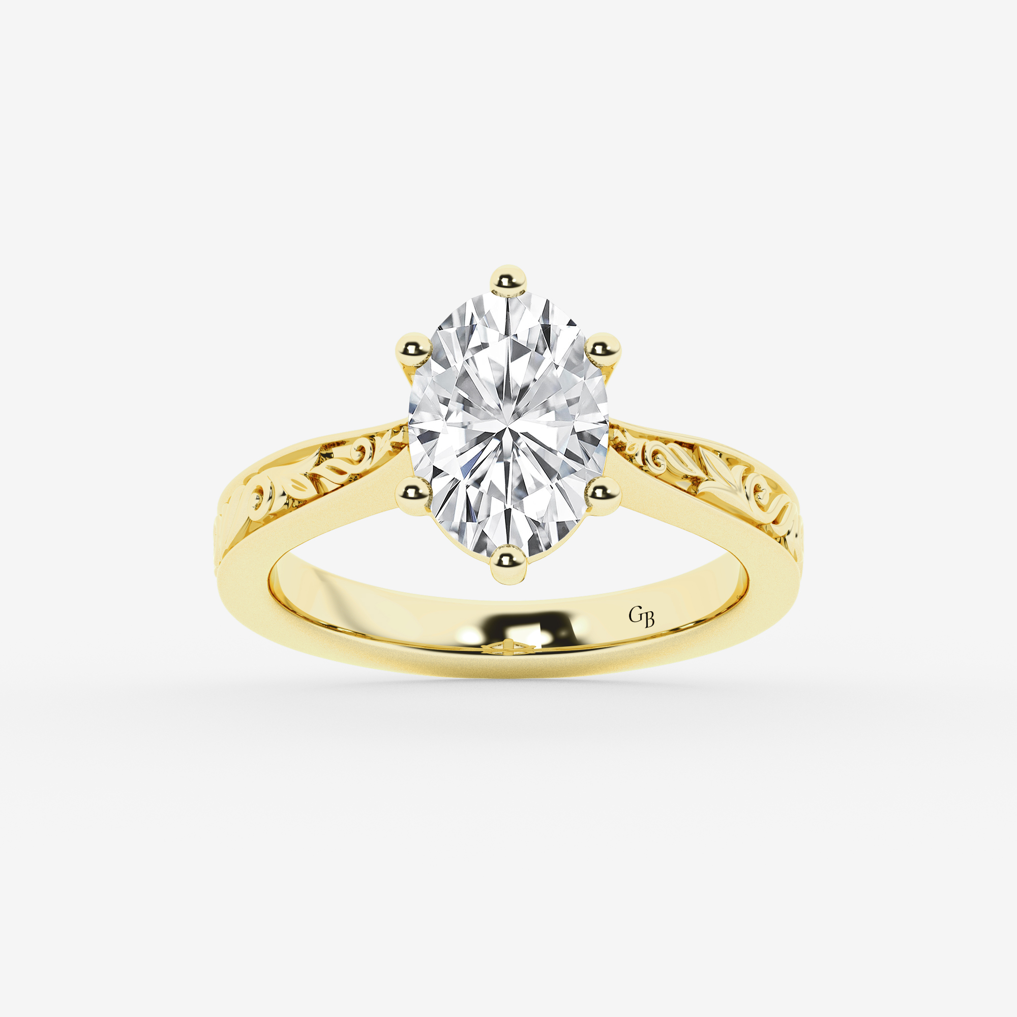Design ID 10701 - Truly Custom 2 ctw Oval Lab Grown Diamond Solitaire Engagement Ring