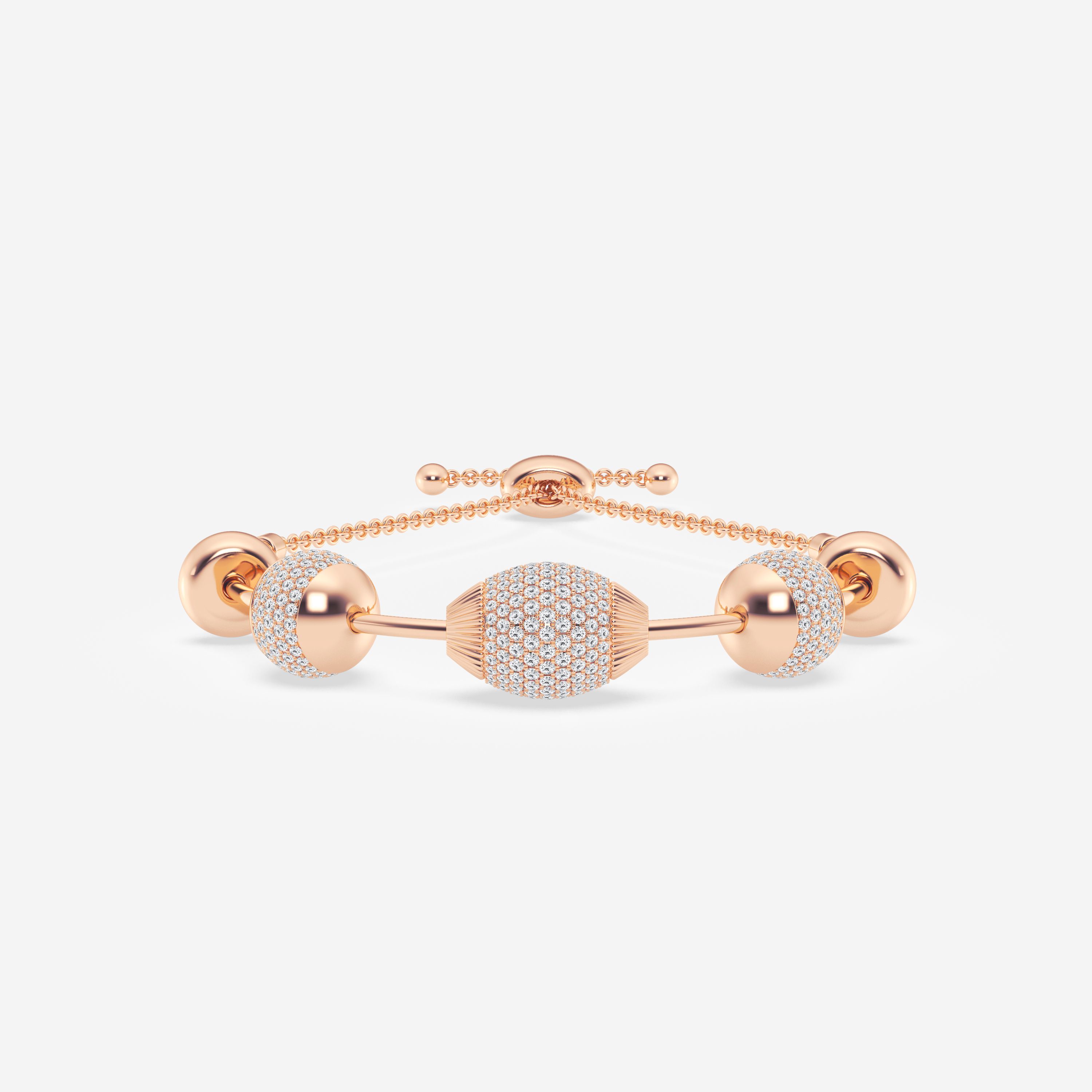 Design ID 3437 - 3 ctw Round Lab Grown Diamond Truly Custom Bolo Bracelet